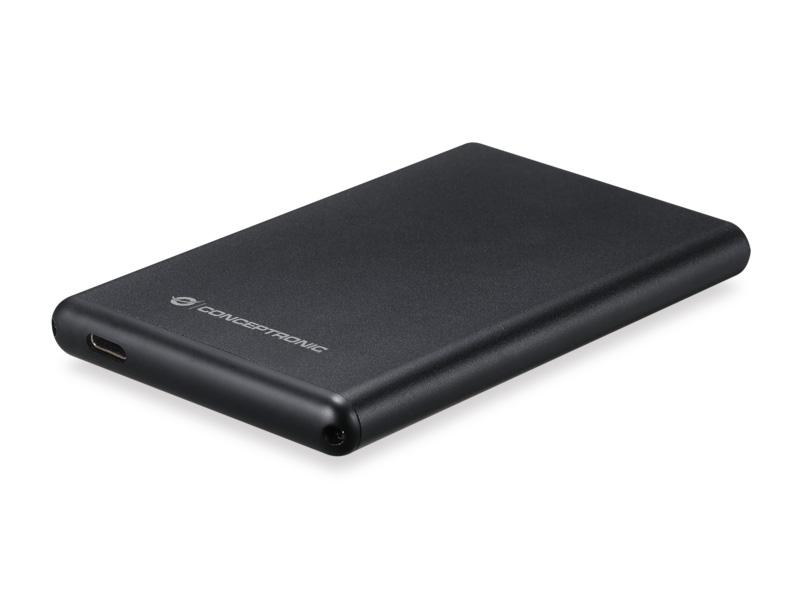 CONCEPTRONIC SSD Gehäuse 2.5SATA HDD/SSD USB-C3.2 6Gbs sw