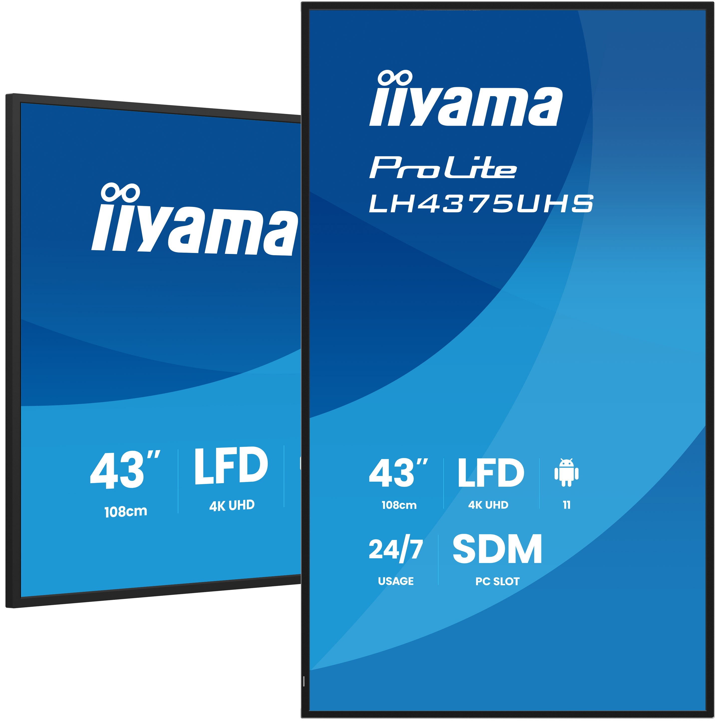 IIYAMA 108cm (42,5) LH4375UHS-B2AG 16:9 2xHDMI+3xDP+2xUSB
