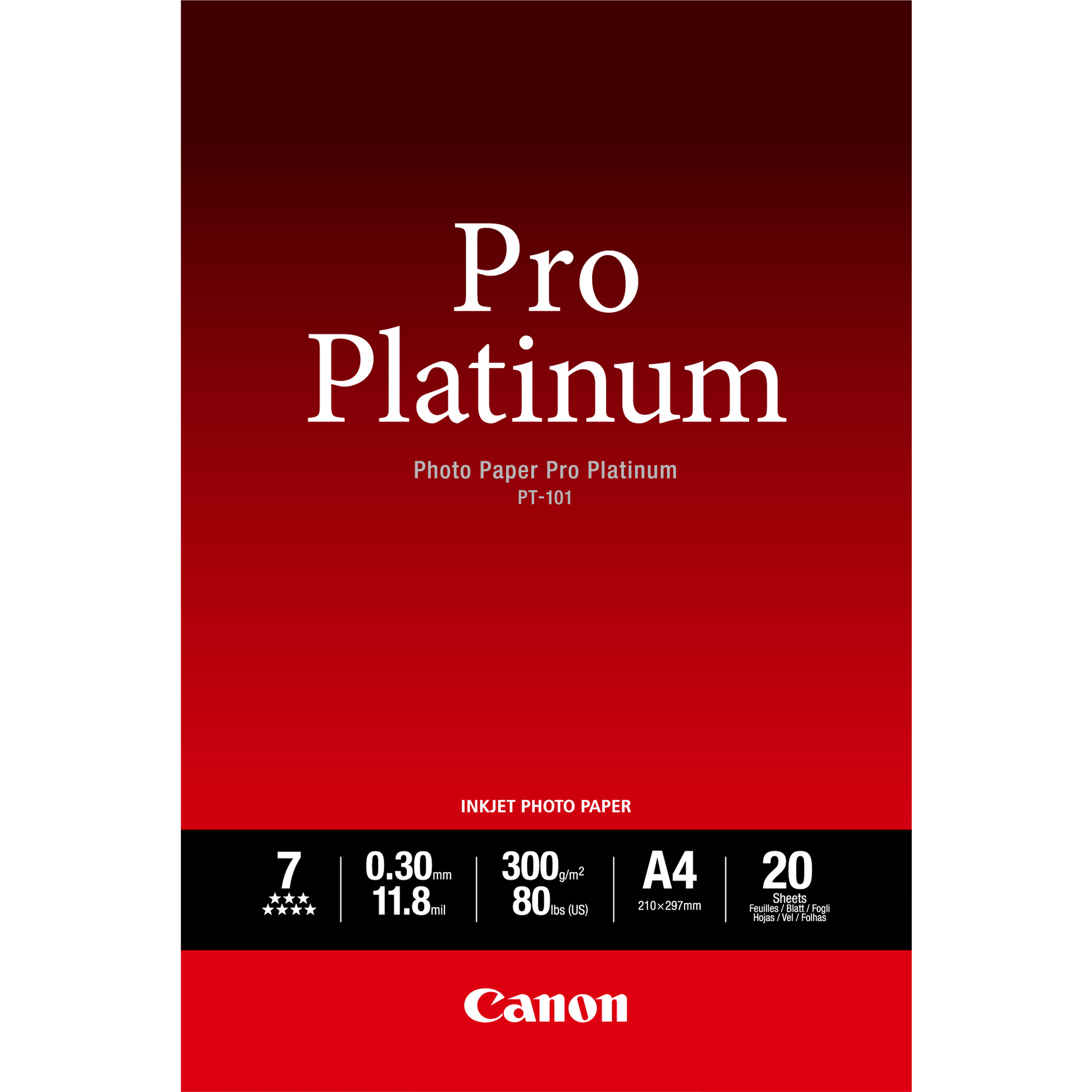PHOTO PAPER PRO PLATINUM PT-101 A4 20SH