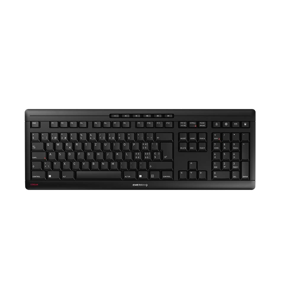 CHERRY STREAM Wireless Tastatur CH schwarz