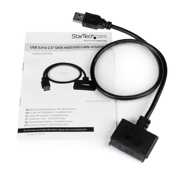 STARTECH.COM USB3.0 to 2.5in SATA III Hard Drive Adapter Cable w/ UASP SATA to USB3.0 Converter for SSD/HDD Hard Drive Adapter Cable