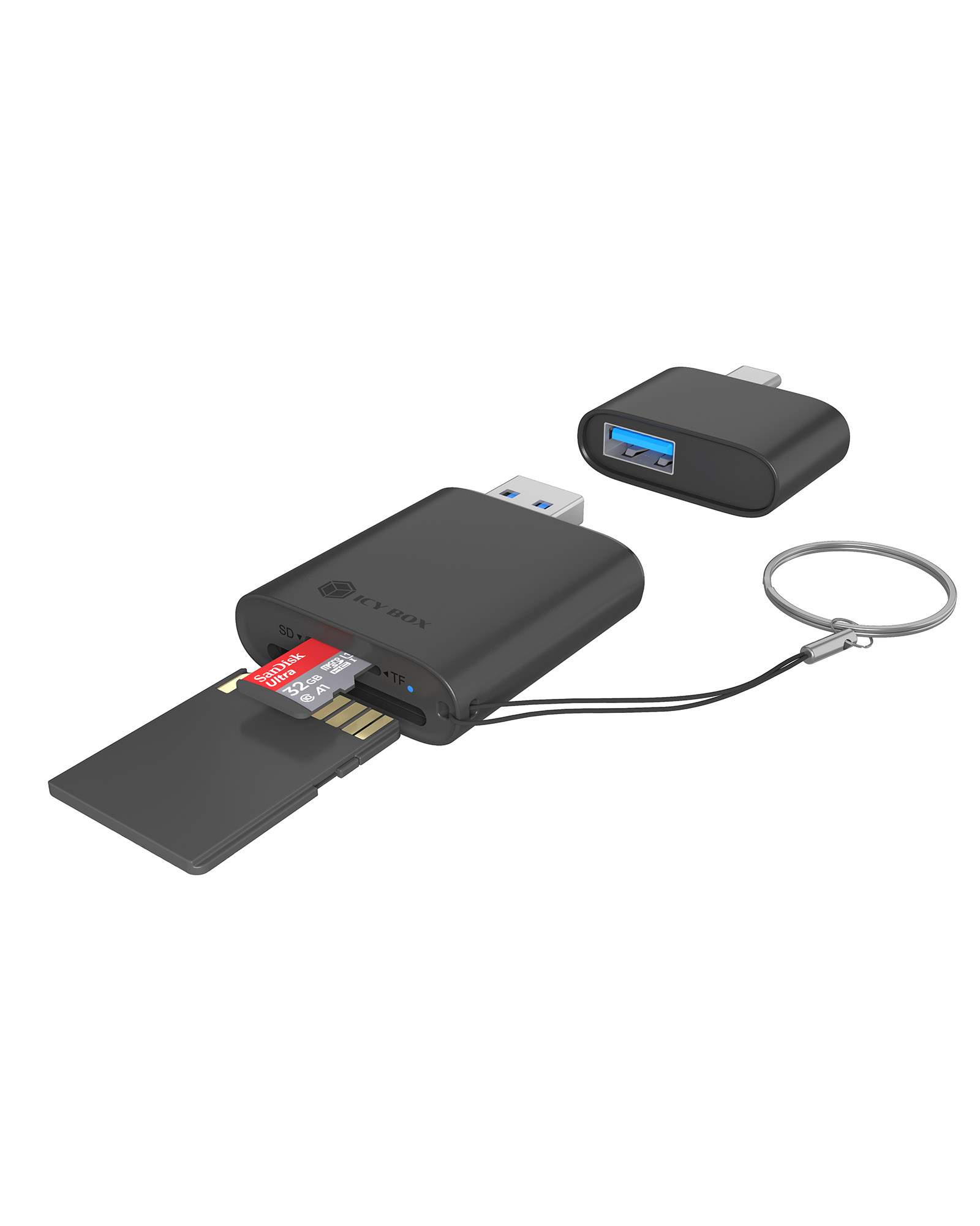 Card Reader IcyBox 2 in 1 USB 3.2 Gen 1 Type-C/A