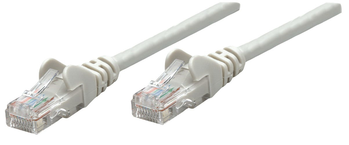 INTELLINET Netzwerkkabel Cat6 S/FTP CU LS0H 1,5m Grau RJ-45 Stecker / RJ-45 Stecker Vergoldete Kontakte