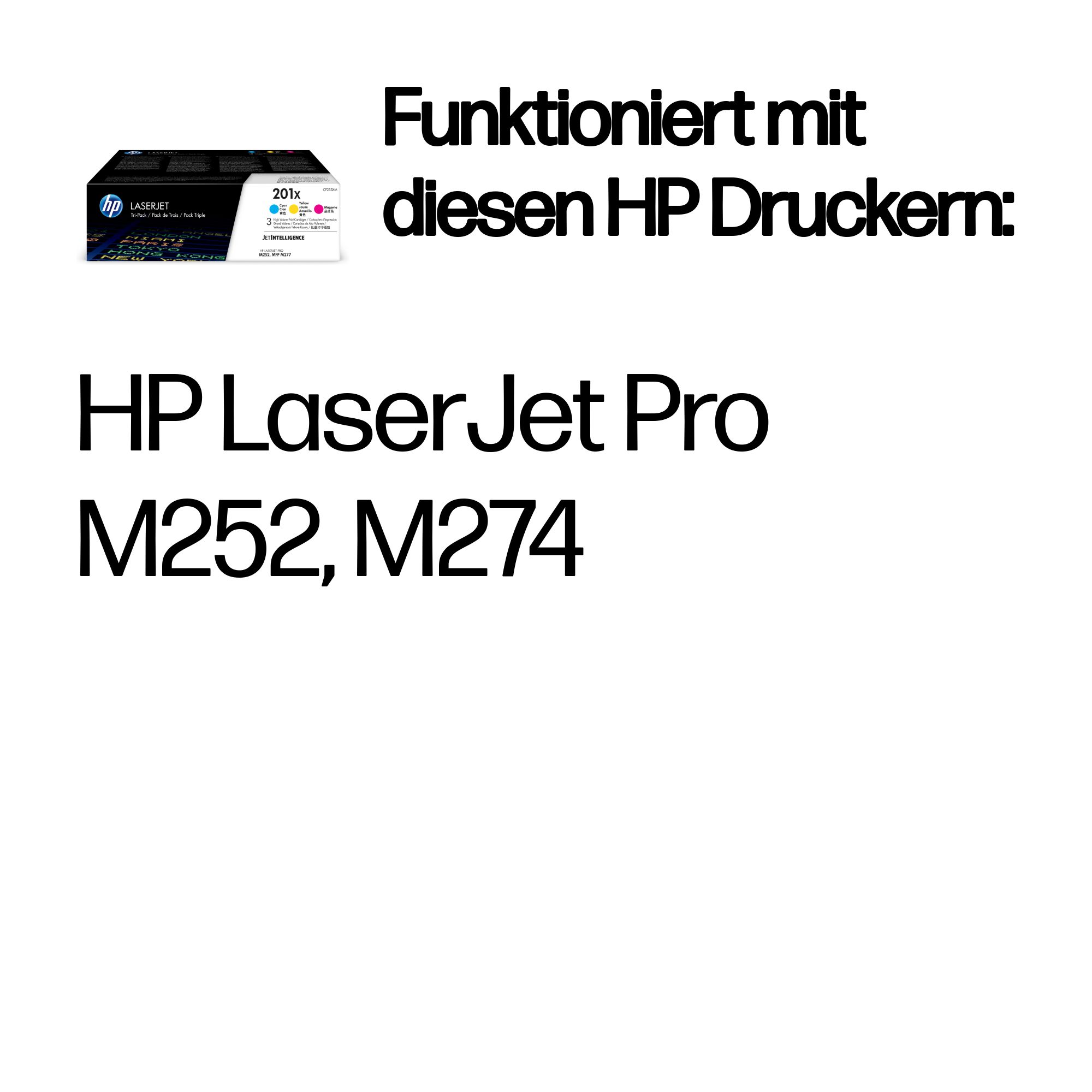 HP 201X 3x Dreifarbig LaserJet Tonerpatrone