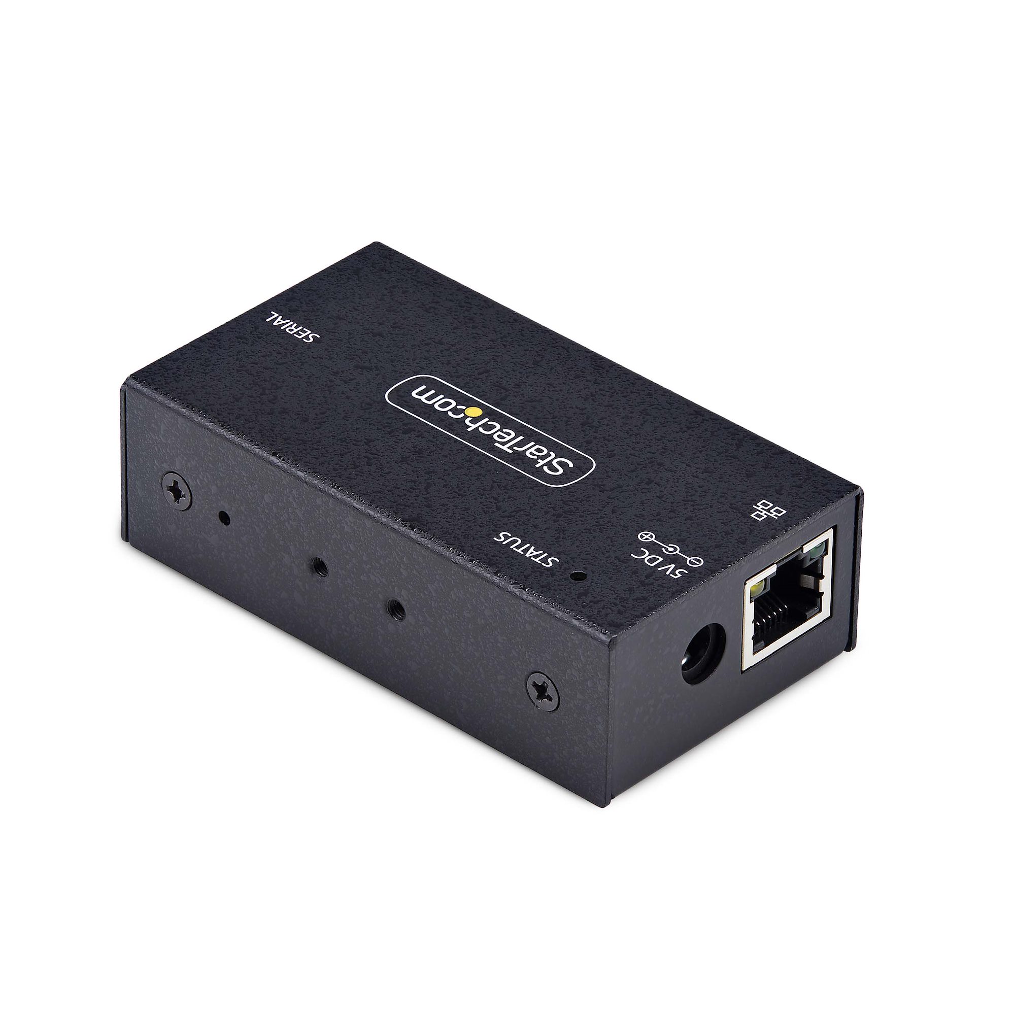 STARTECH.COM 1-Port Seriell auf Ethernet Adapter Serial TCP IP Server Wand/DIN Montage RS232 Ethernet Adapter/Konverter