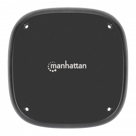 MANHATTAN Induktionsladegerät zur Untertischmontage Macht Ihr Möbelstück zu einem Ladepad mit Schnellladefunktion 10/7,5/5 W schwarz