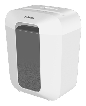 Fellowes Powershred LX50 Aktenvernichter mit Partikelschnitt P-4, 4 x 37 mm, bis 9 Blatt, weiß