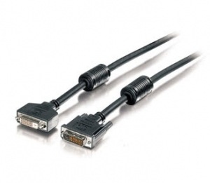 Equip DVI-D Kabel DL Erweiterung 1920x1200 St/Bu 1.80m sw Polybeutel