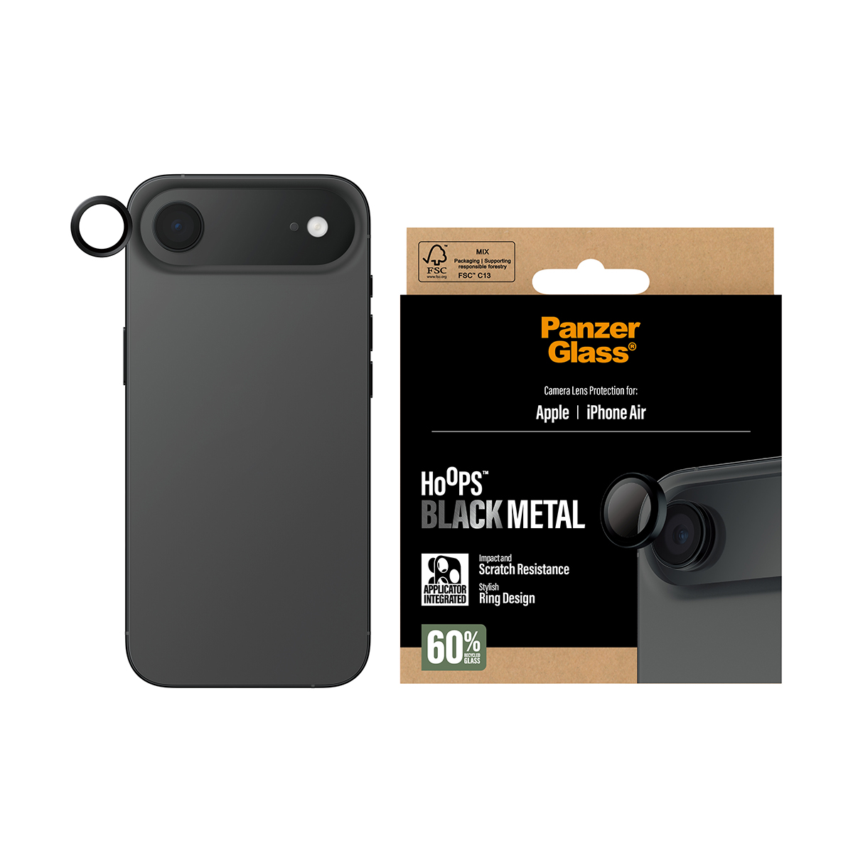 BLACK CAMERA LENS PROTECTOR IPH LENS PROTECTOR IPHONE 17 AIR