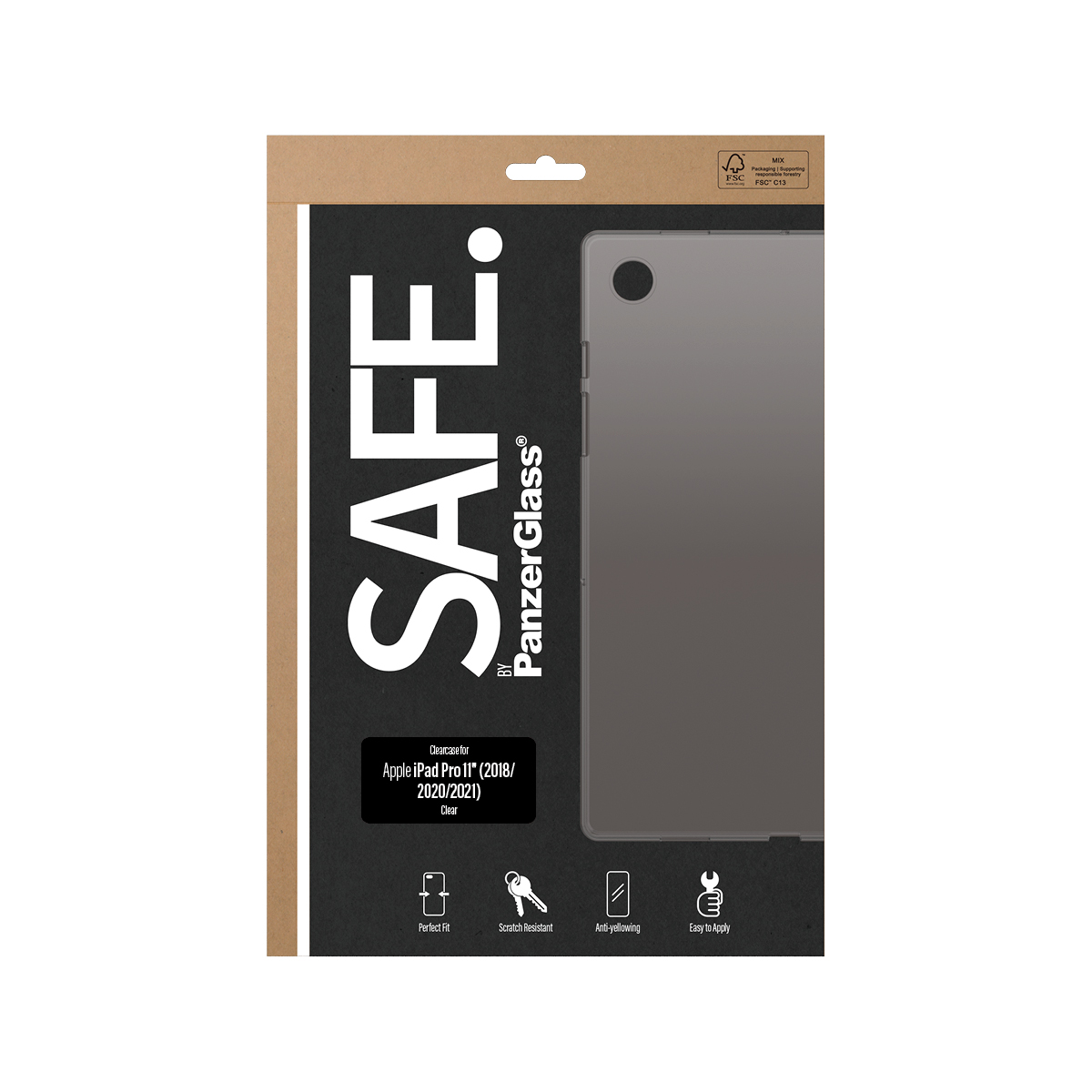 PANZERGLASS SAFE CASE IPAD PRO 11 (20182020-22 2024) TRANSP