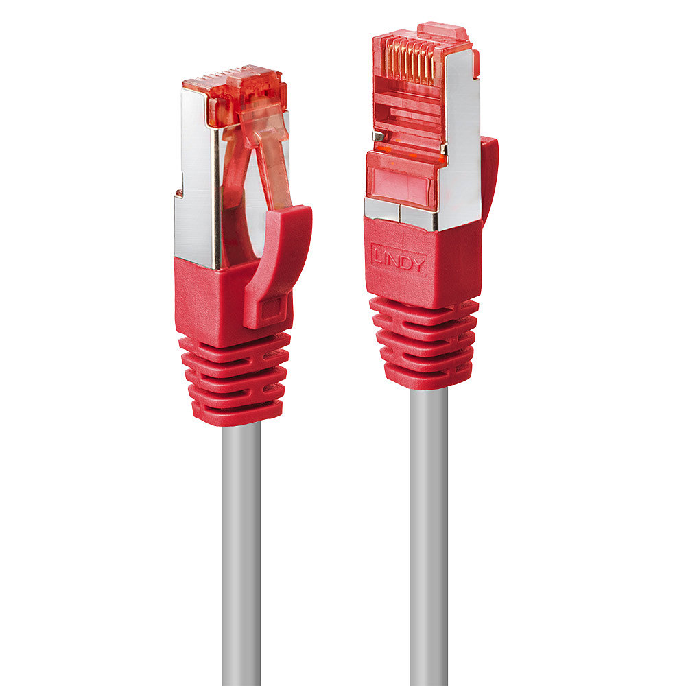LINDY Patchkabel Cat6 CrossOver S/FTP grau/rot 10m