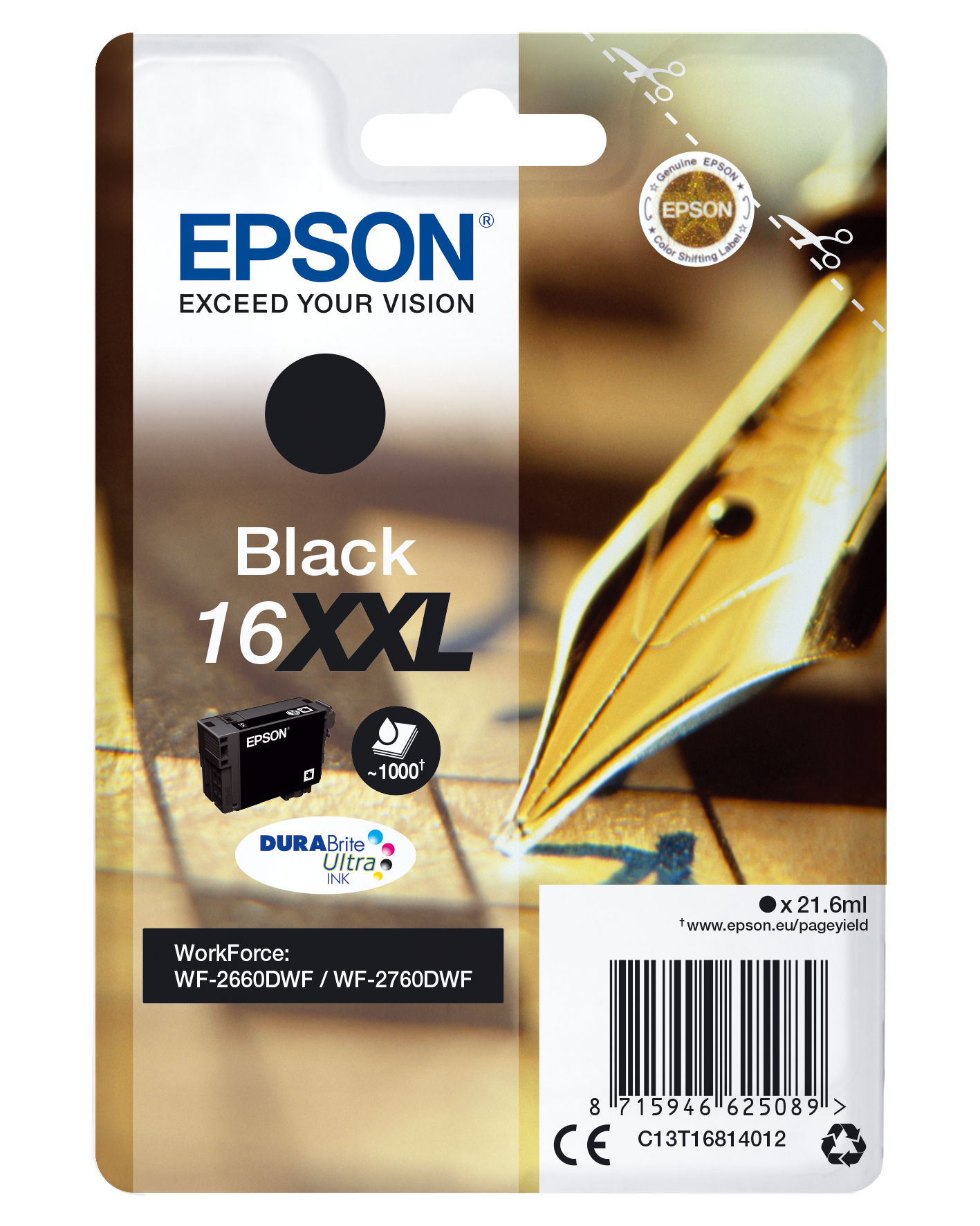 EPSON 16XXL / T1681XXL (Füller) schwarz Druckerpatrone