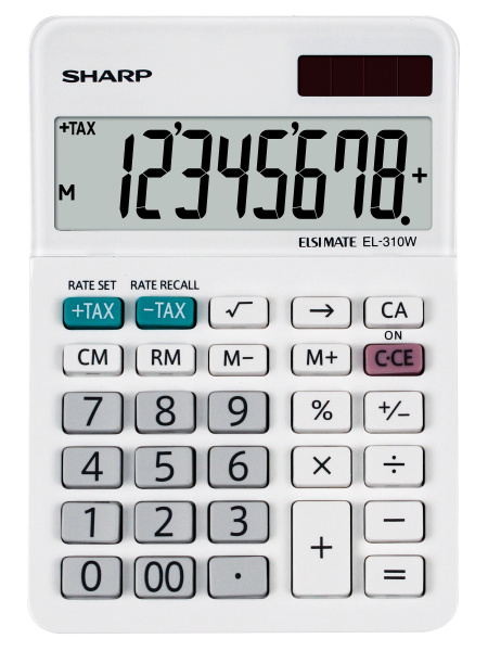 SHARP EL-310W Tischrechner weiß