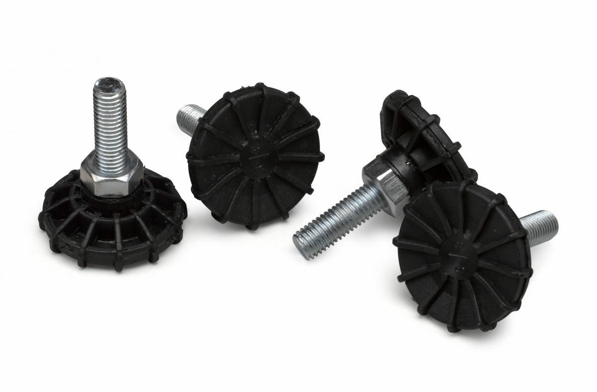 Equip 4xFüße für Serverschränke 60mm schwarz