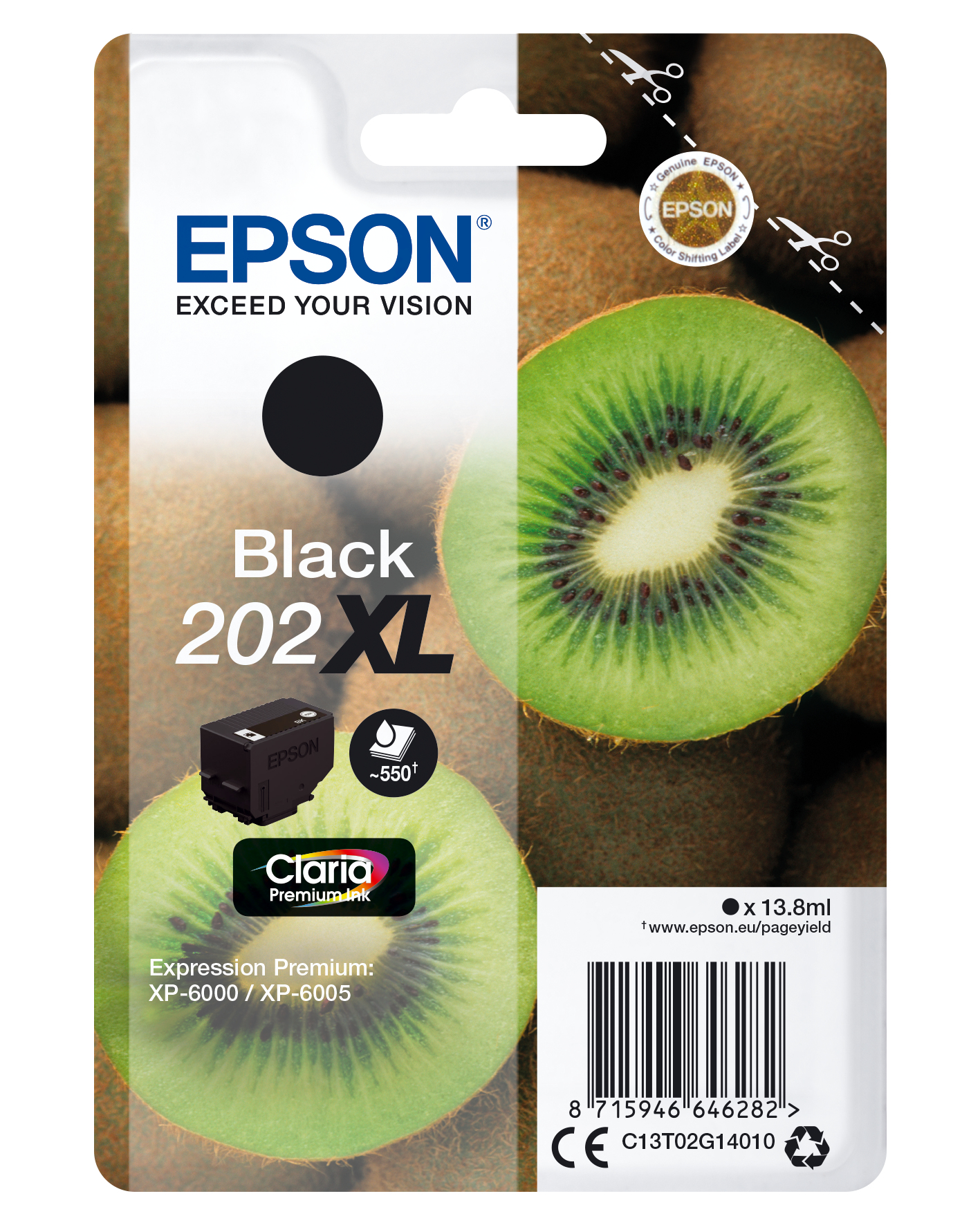 EPSON 202XL/T02G14 (Kiwi) schwarz Druckerpatrone
