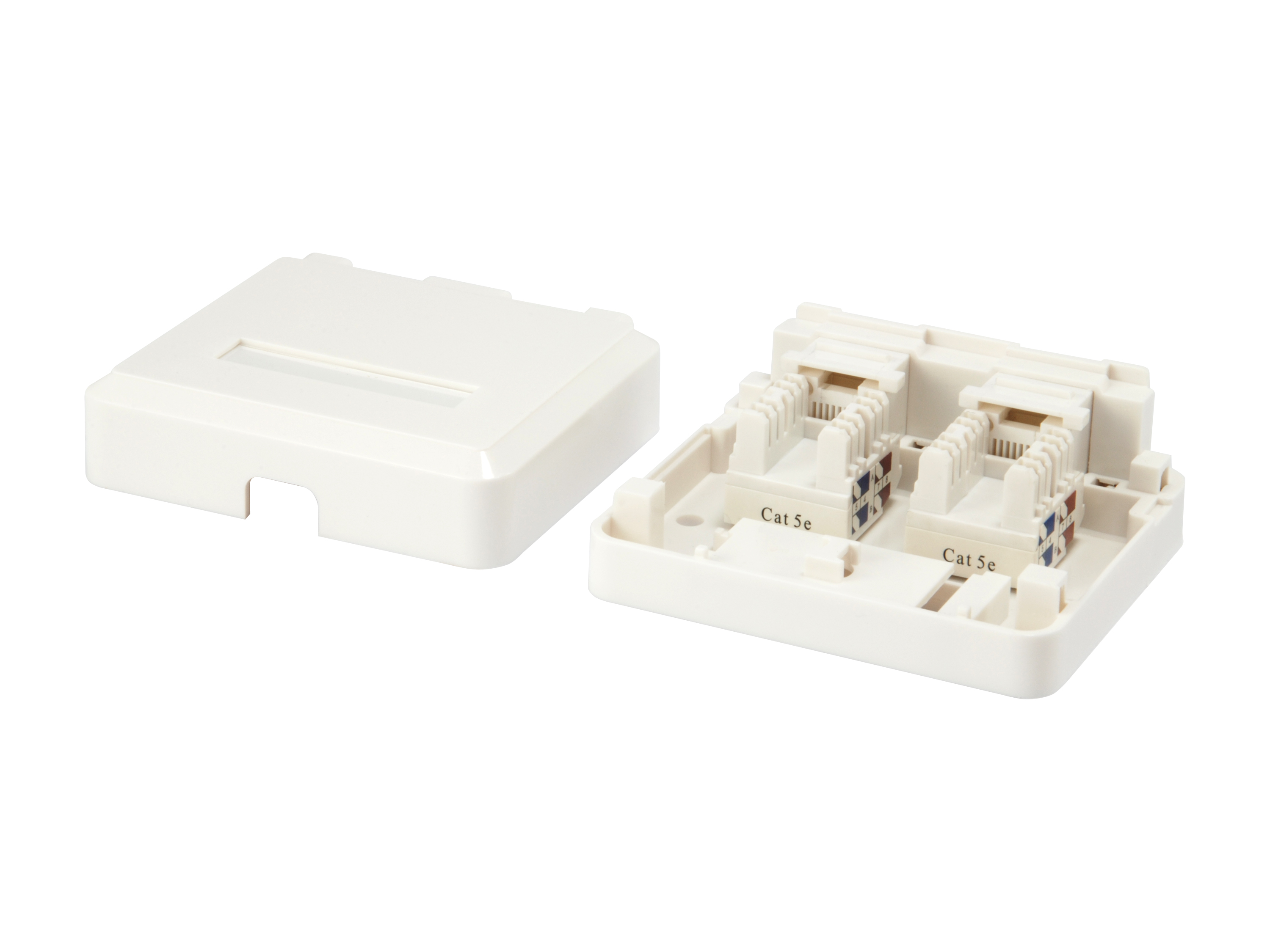 Equip Aufputzdose 2-Port Keystone ungeschirmt weiß Polybeutel