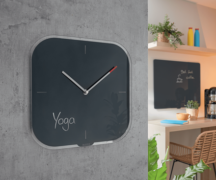 LEITZ Wanduhr Cosy grau Sicherheitsglas 30,0 x 30,0 cm