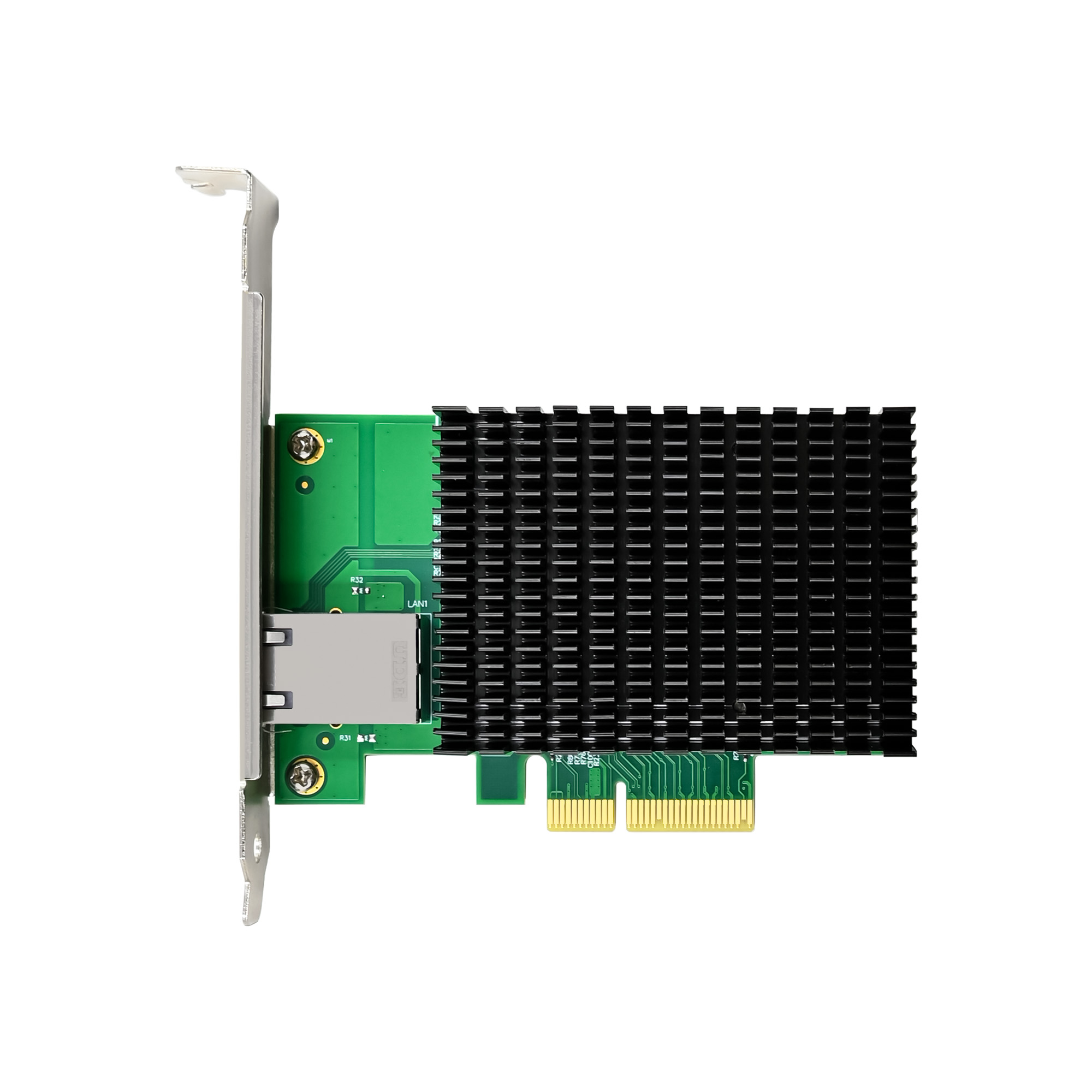 LevelOne GE Netzwerkkarte PCIe4x/1xRJ45 10G grün
