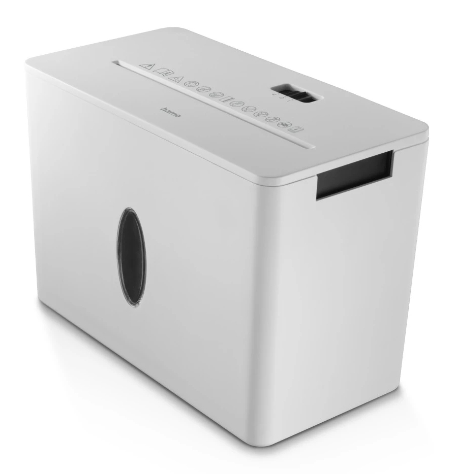 hama Safe X40-W Aktenvernichter mit Partikelschnitt P-4, 4 x 33 mm, bis 4 Blatt, weiß