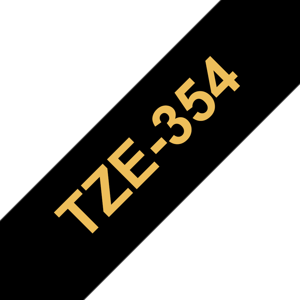 brother Schriftband TZe-354 TZE354, 24 mm, gold auf schwarz, 1 St.