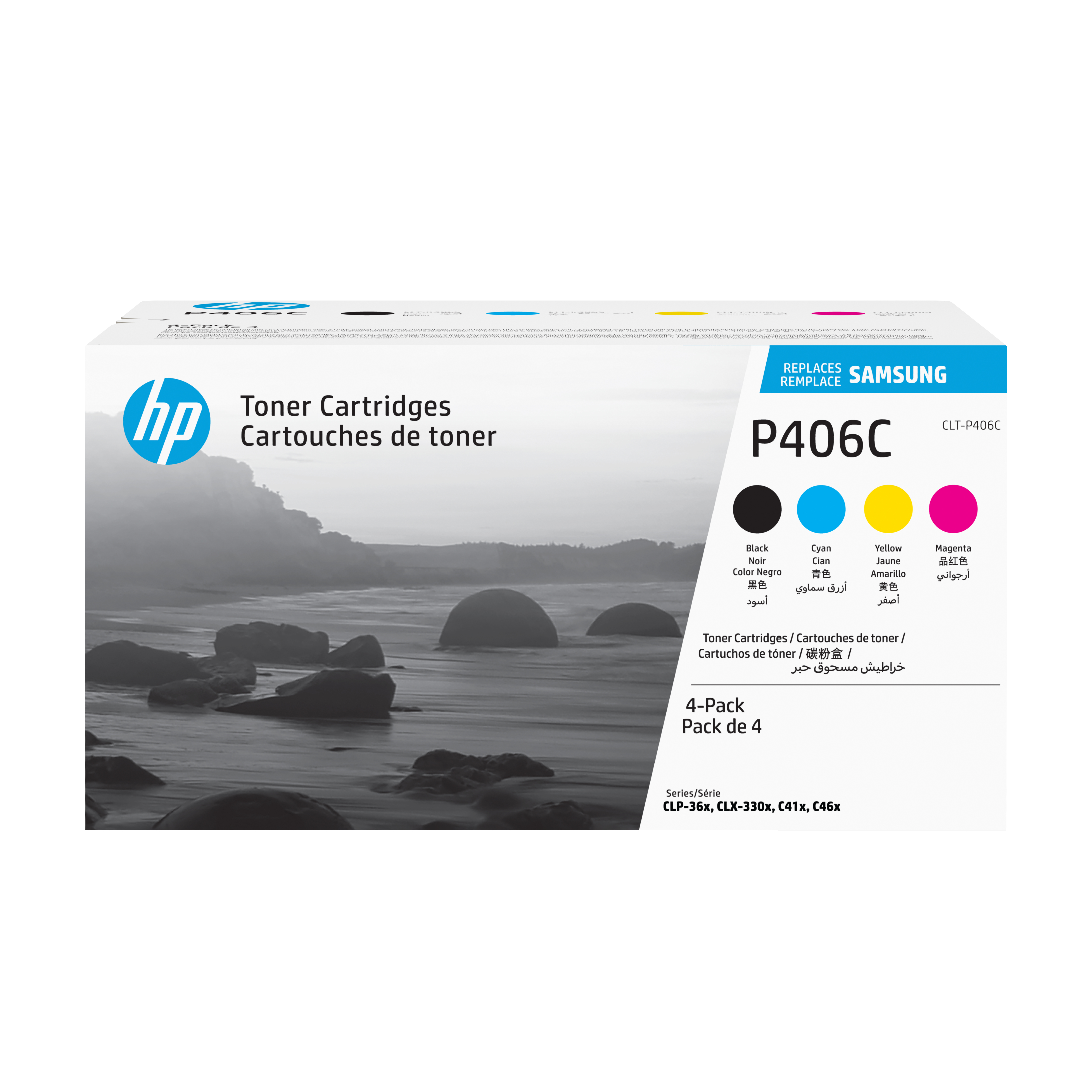 HP CLT-P406C (SU375A) schwarz, cyan, magenta, gelb Toner, 4er-Set