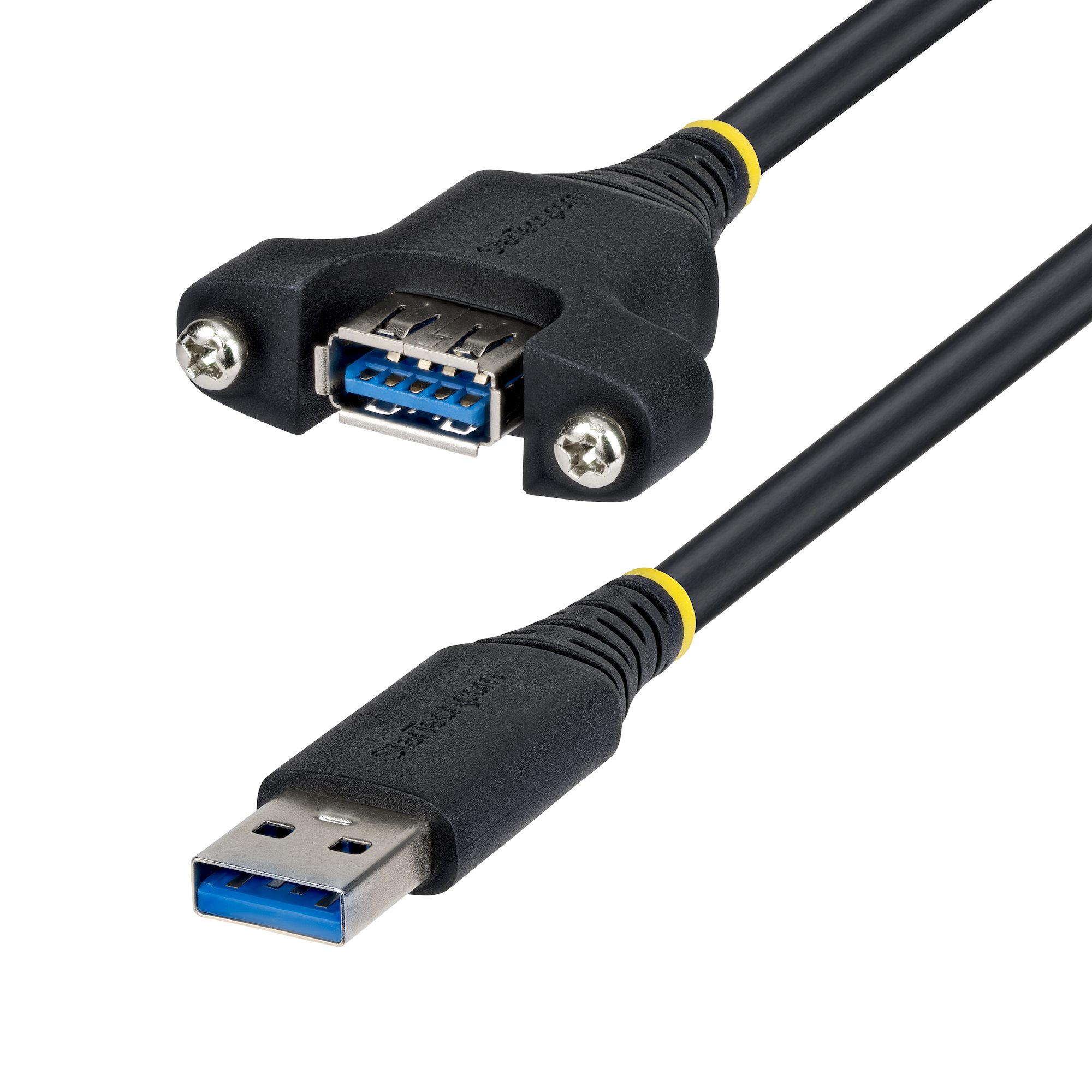 2M USB 3.0 TYPE A F-M PANEL F TO M PANEL BLACK CABLE