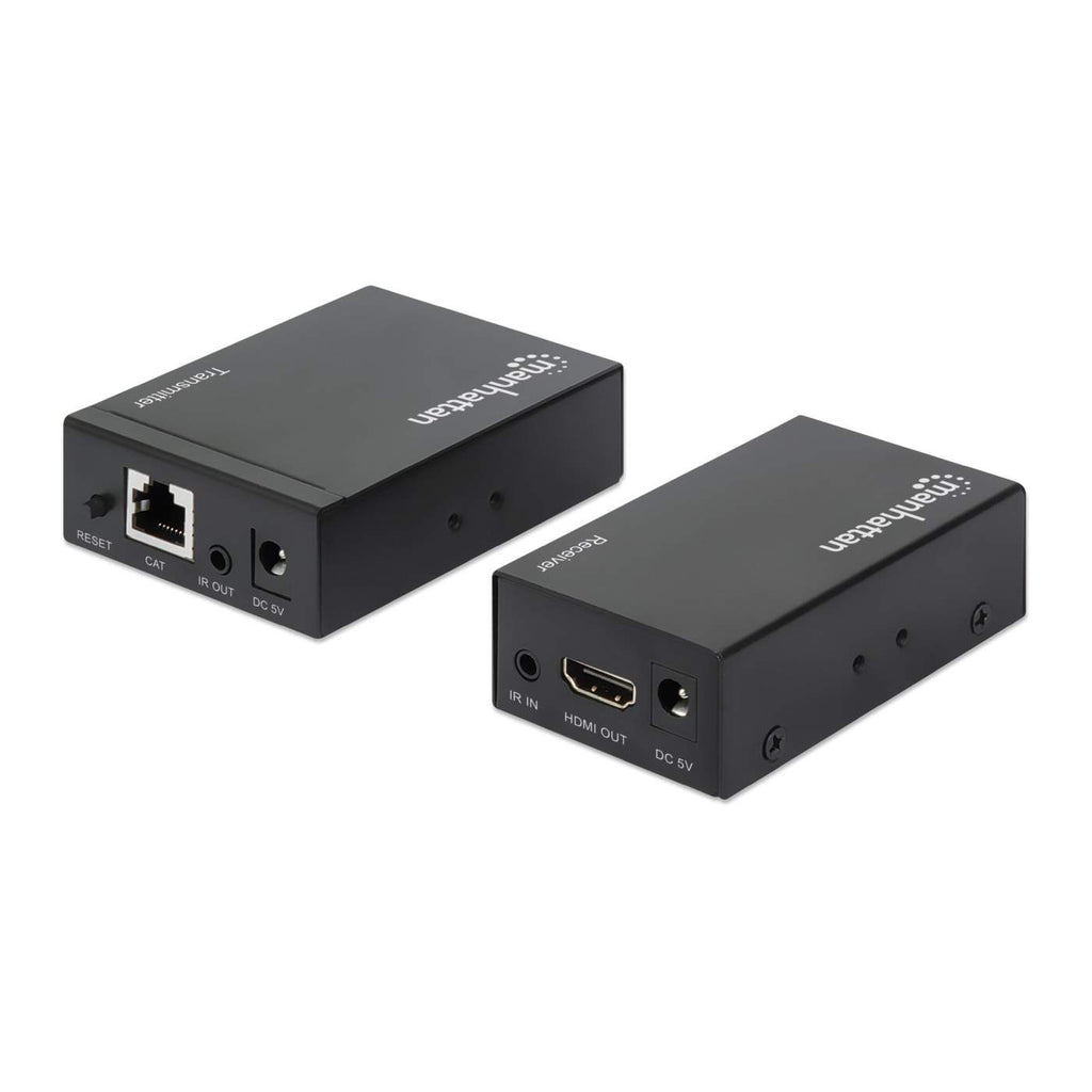 MANHATTAN HDMI over Ethernet Extender Kit Signalverstaerker 1080p bis zu 50 m ueber ein Cat6-Netzwerkkabel lokaler HDMI Ausgang