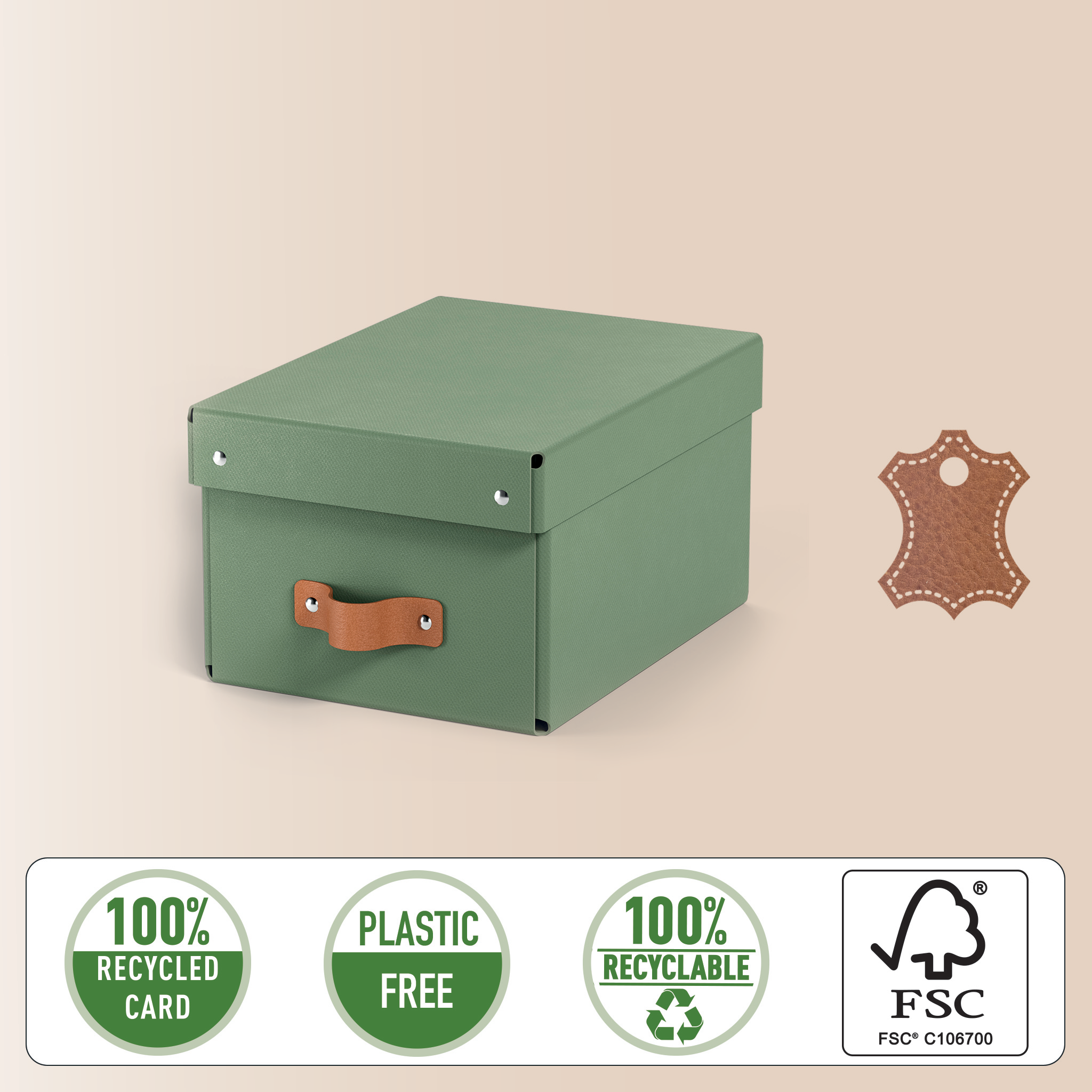 LEITZ Puro Aufbewahrungsboxen 7,0 l grün 20,0 x 28,0 x 15,0 cm, 2 St.