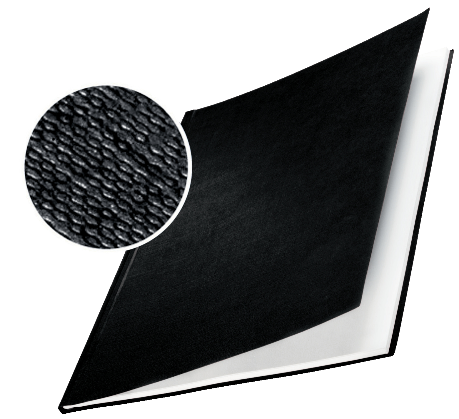 LEITZ Buchbindemappen schwarz Hardcover für 106 - 140 Blatt DIN A4, 10 St.