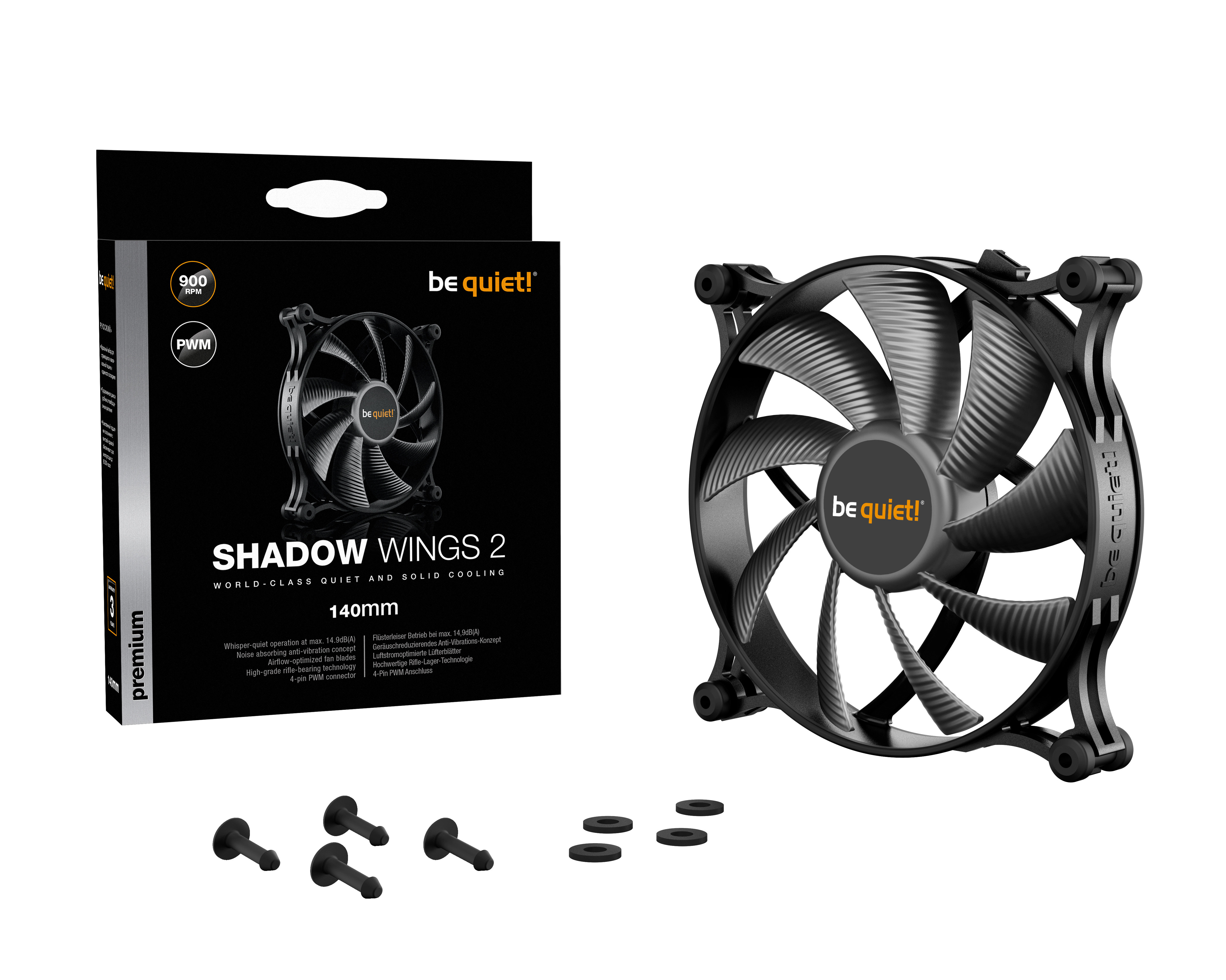 be quiet! Lüfter 140*140*25 Shadow Wings 2 PWM