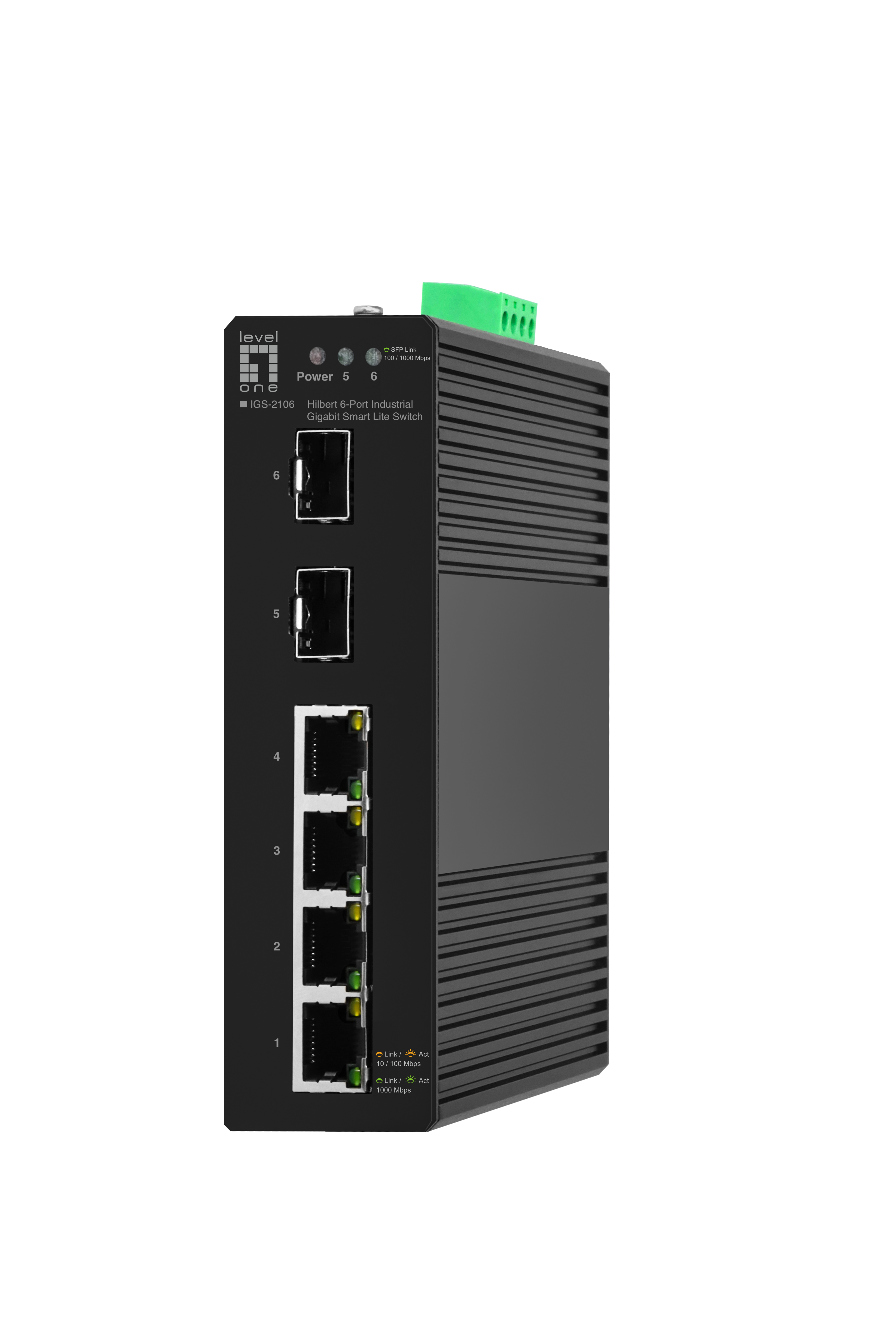 LevelOne Industr.Switch 4xGE/2xSFP/IP30 Hilbert SL managed