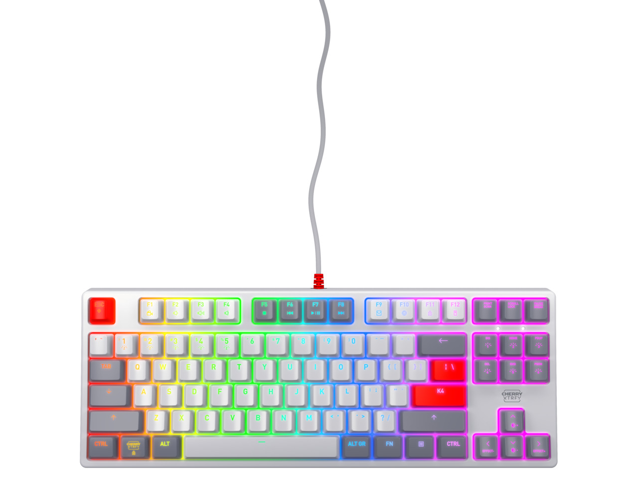CHERRY XTRFY K4V2 TKL KB RETRO KB CORDED MECHANICAL MX RED
