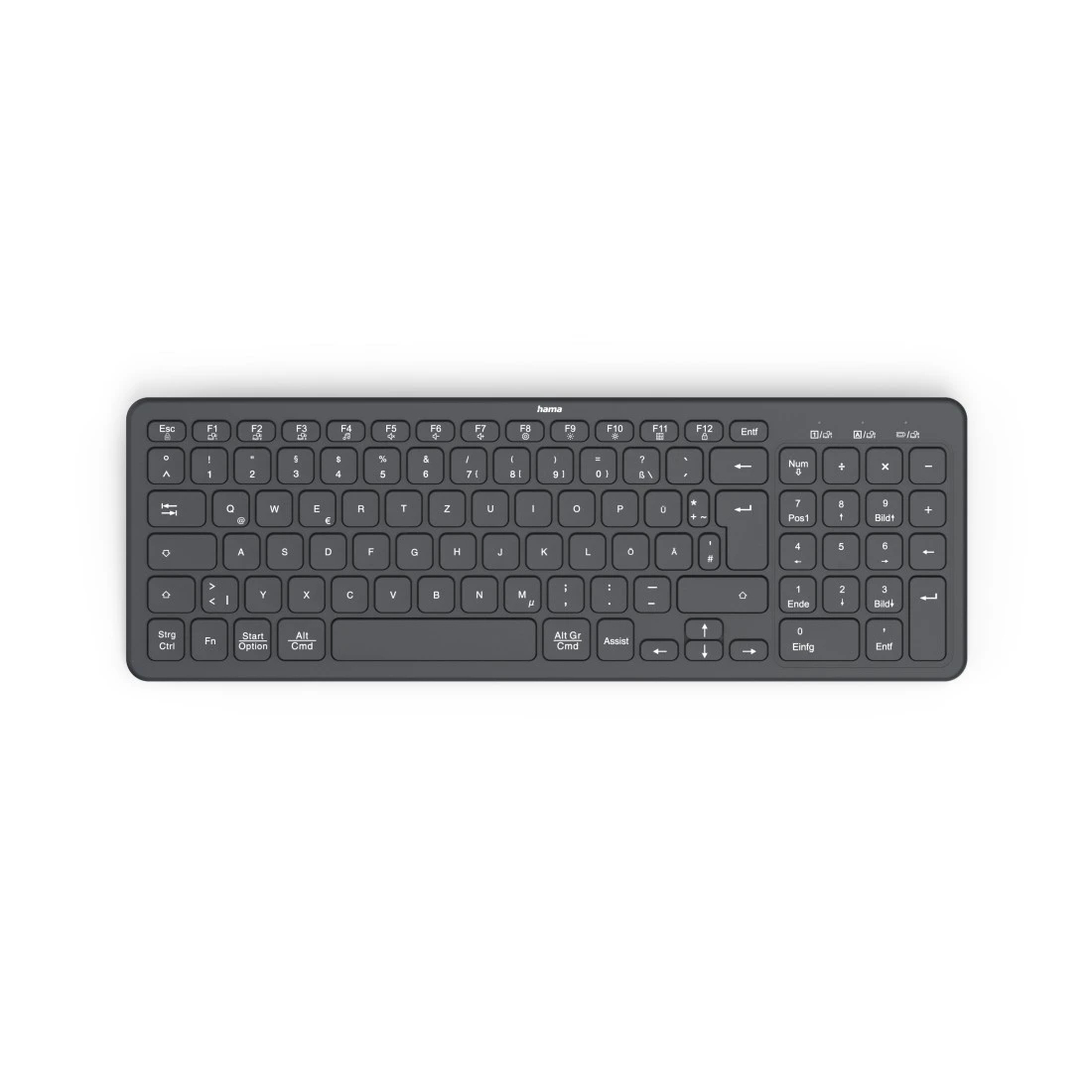 hama WK-300 Tastatur kabellos schwarz