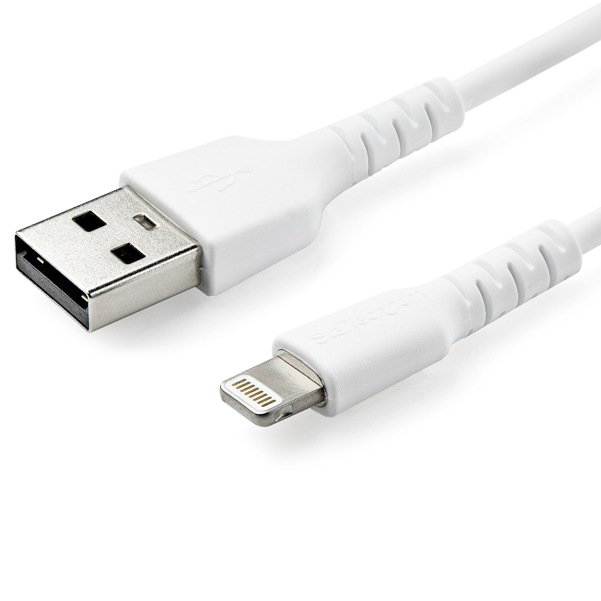 STARTECH.COM USB to Lightning Cable - 3.3 ft / 1m - MFi Certified Lightning Cable - Heavy Duty Lightning Cable - White