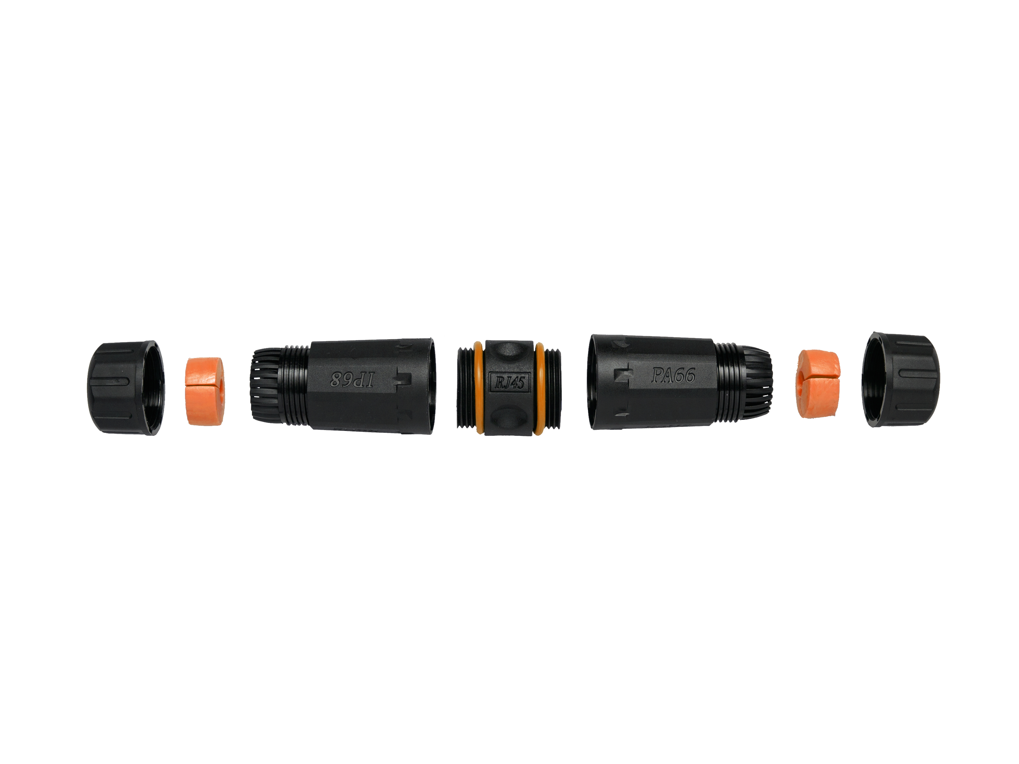 Equip Inline-Koppler Cat6a RJ45 IP68 Out/gesch. Bu/Bu 250MHz Polybeutel