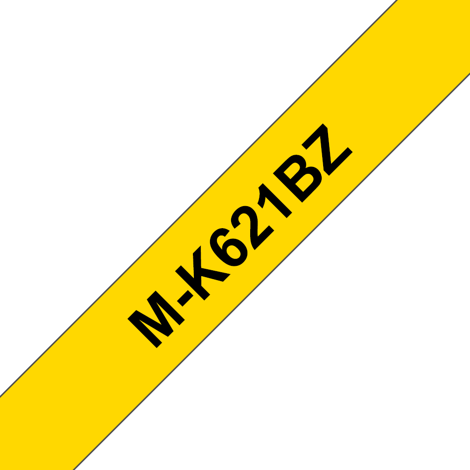 brother Schriftband M-K M-K621 MK621BZ, 9 mm, schwarz auf gelb, 1 St.