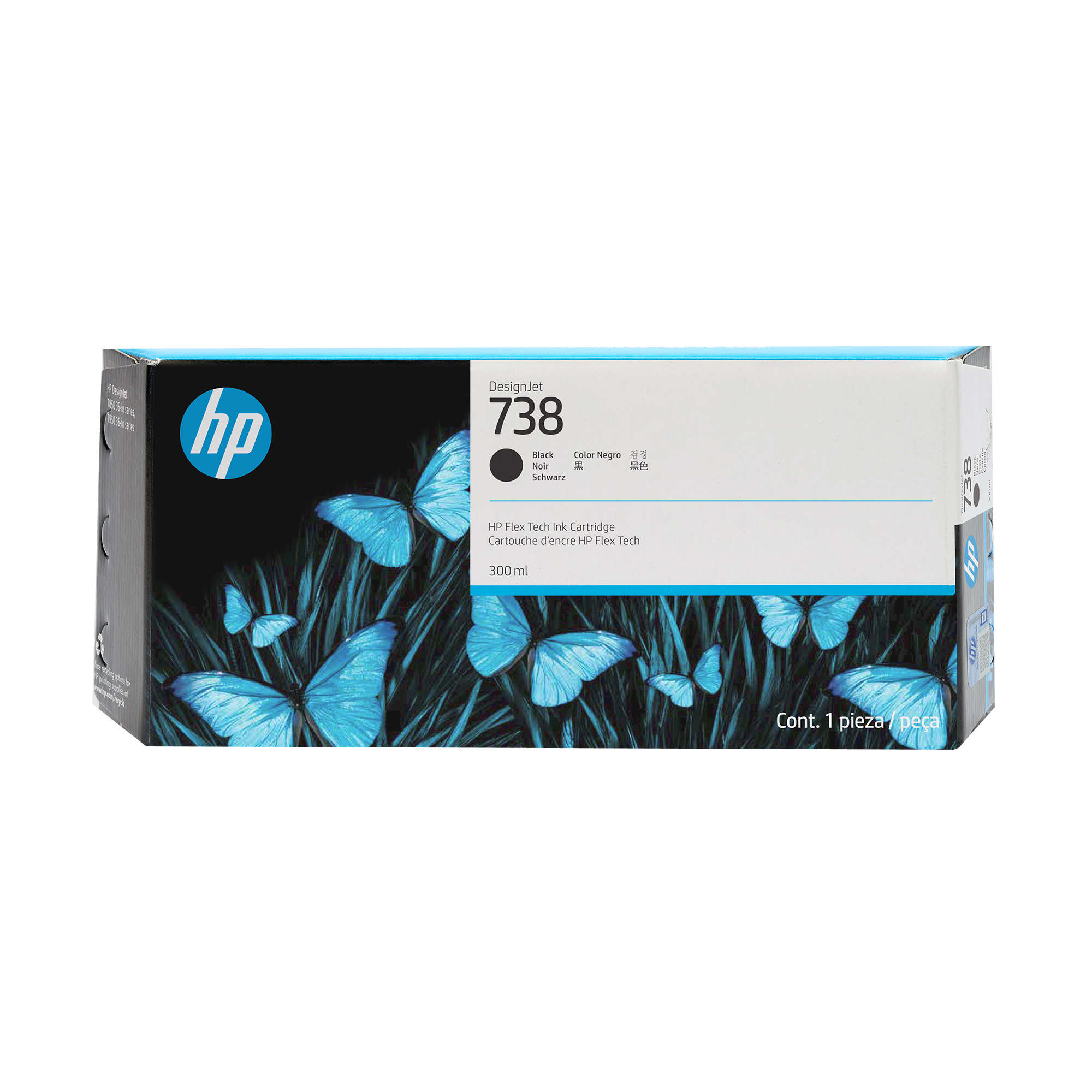 HP 738(498N8A) schwarz Druckerpatrone