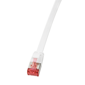 Logilink Flachpatchkabel RJ45 U/FTP Cat6A 10,0m weiß