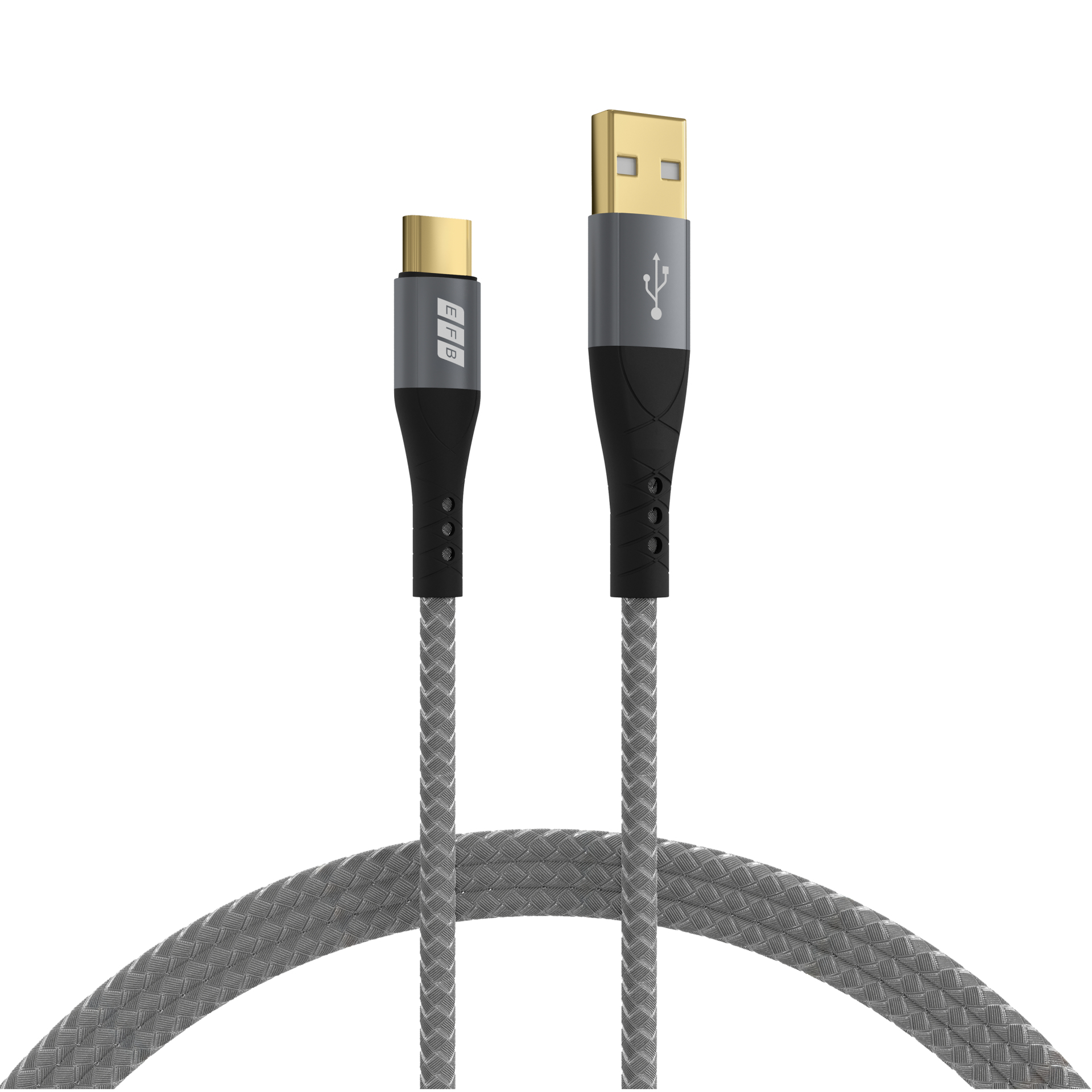EFB USB-A auf USB-C Kabel 60W QC 3A 2m grau