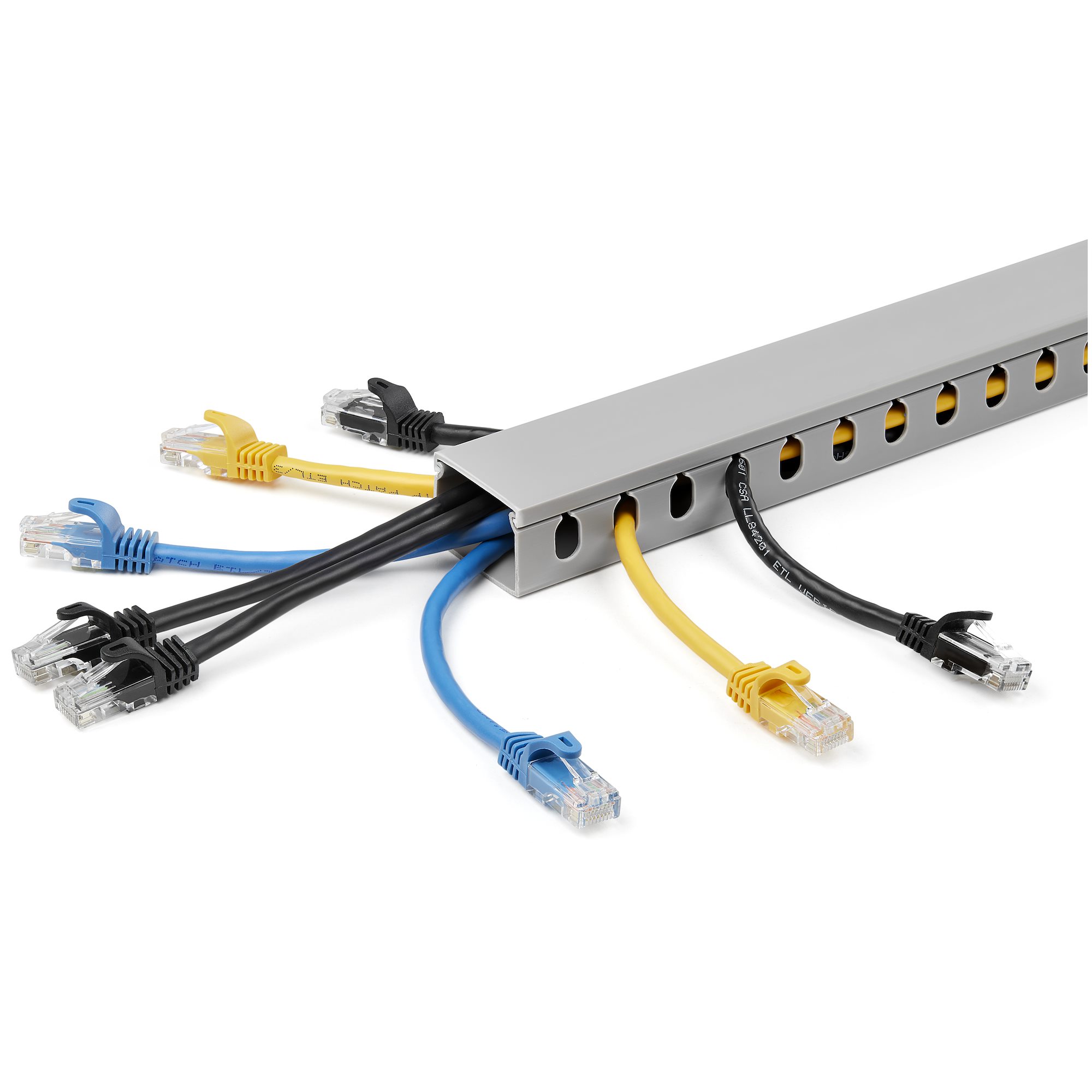 STARTECH.COM 2m Verdrahtungskanal - 38x25mm - Kabelkanal mit 8mm Schlitze - PVC-Netzwerkkabelabdeckung - bis zu 20 Kabel