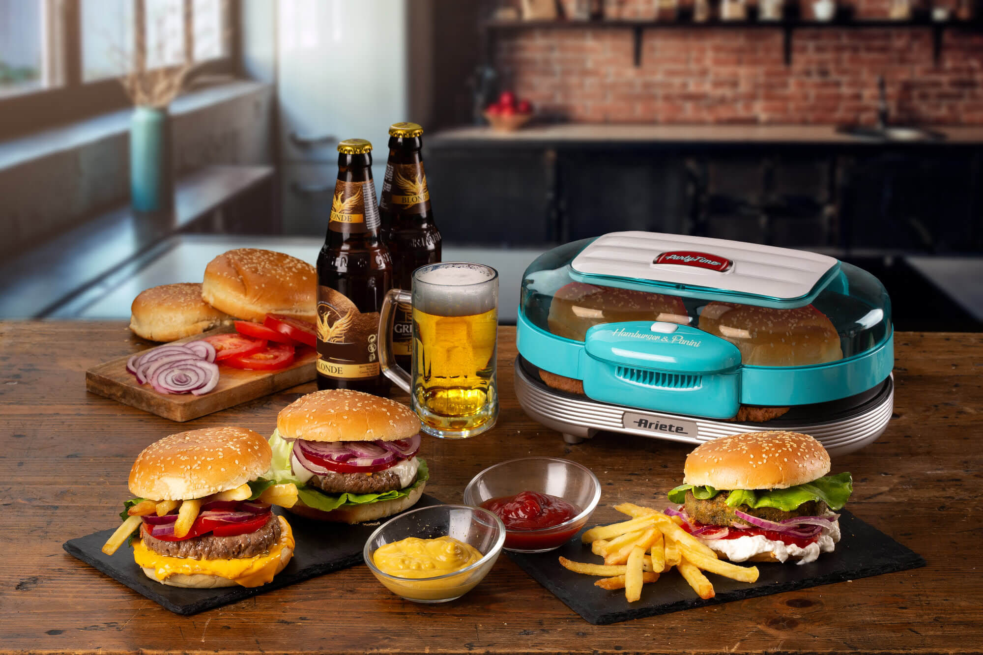 Hamburger-Grill Party Time, Elektro-Grillplatte