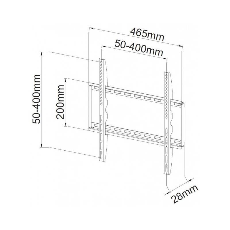 Techly Wandhalterung LCD TV LED 23-55 Slim fixed weiß