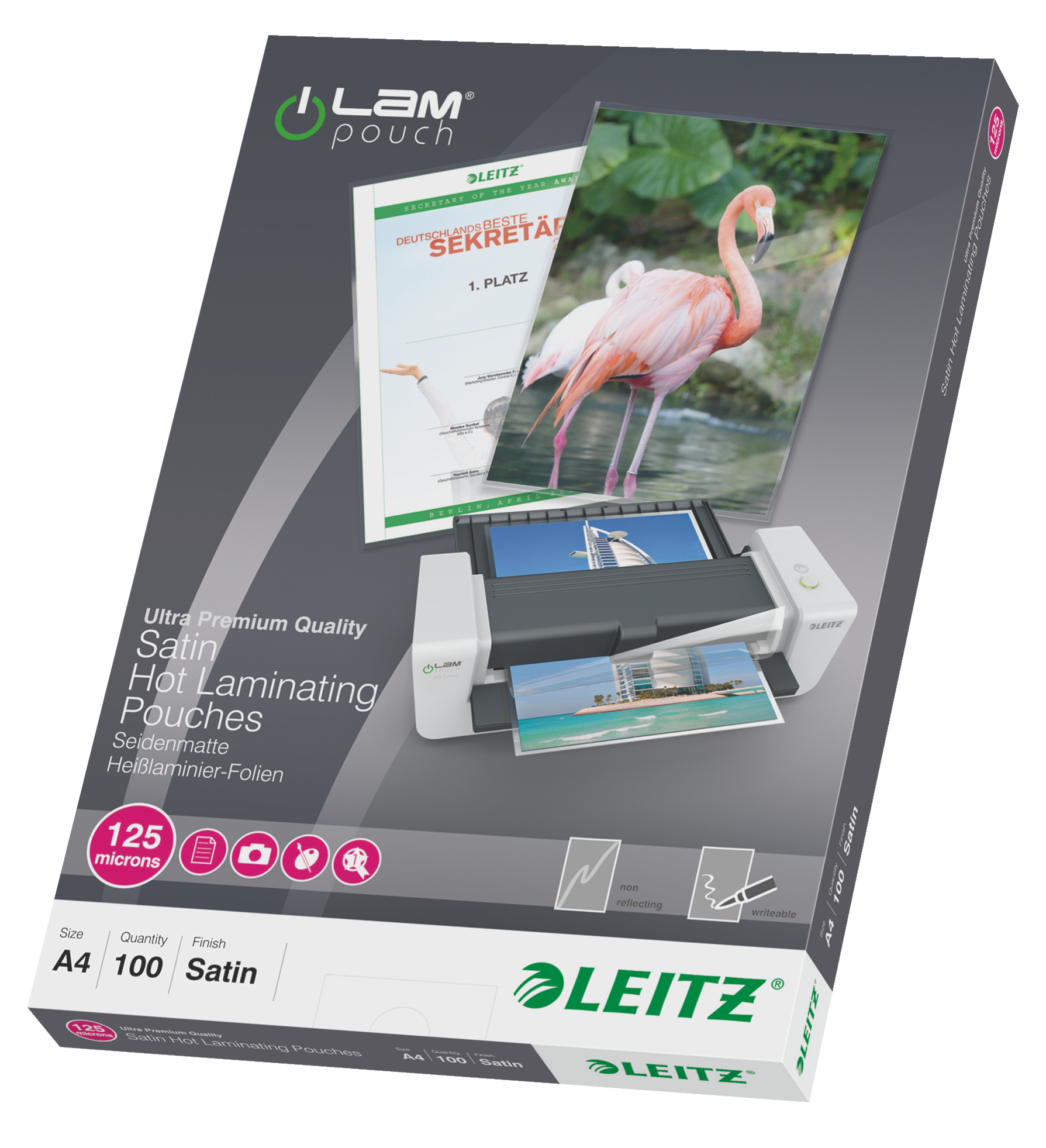 LEITZ Laminierfolien matt für A4 125 micron, 100 St.