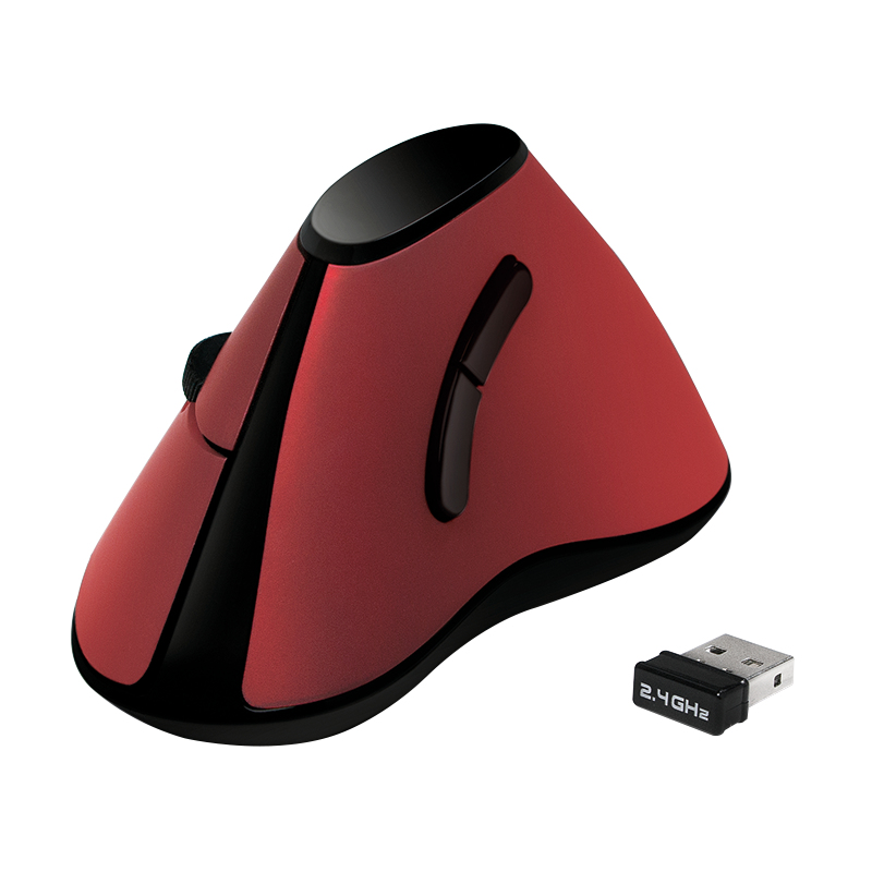 Logilink Maus Funk Ergonomisch Vertical 5 Tasten 1000dpi rot