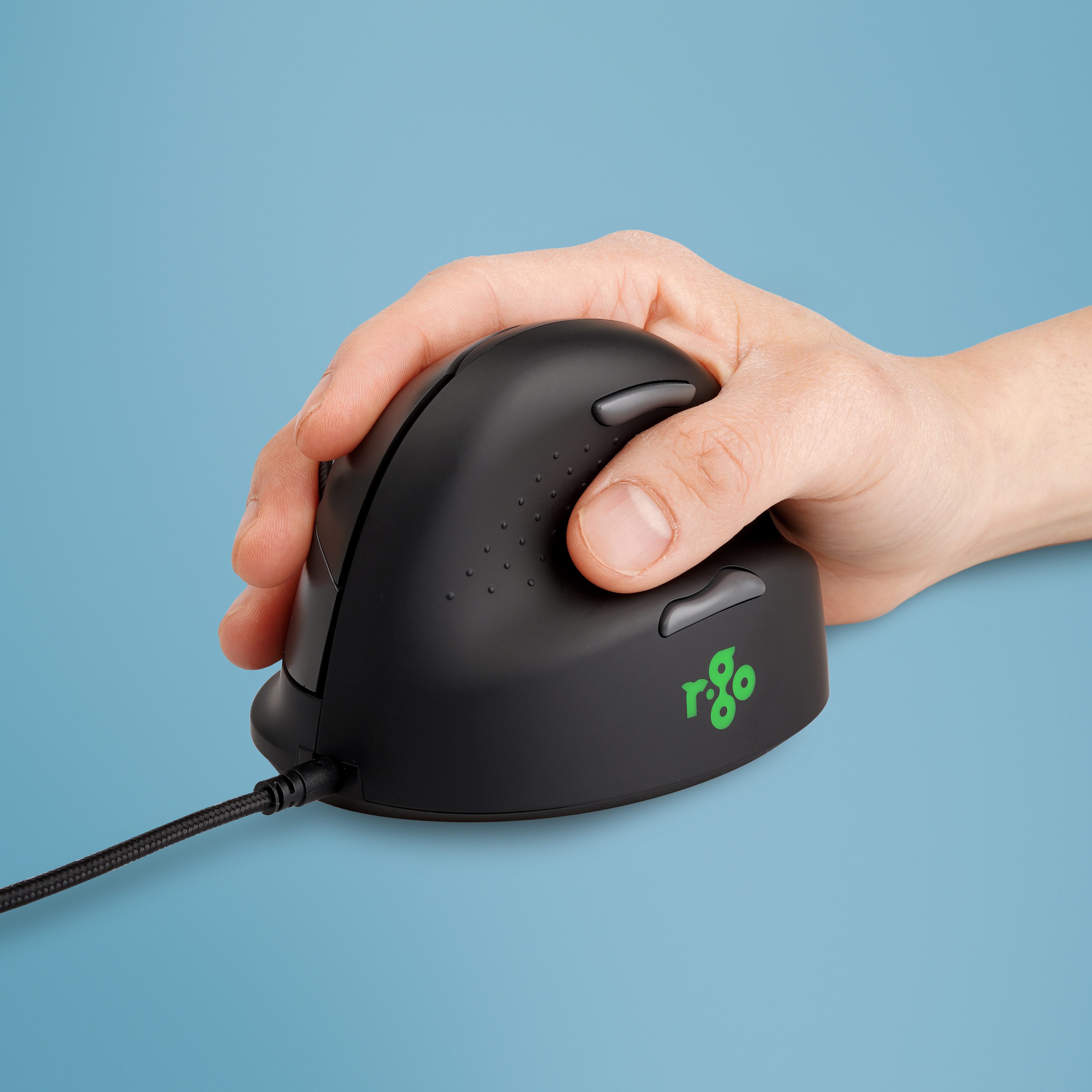 R-Go Maus HE ergonomisch rechts USB mittel schw./silb retail
