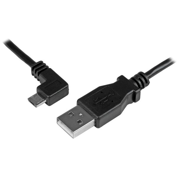 StarTech.com Micro USB Lade- und Sync-Kabel Links gewinkelt 0,5m Schwarz