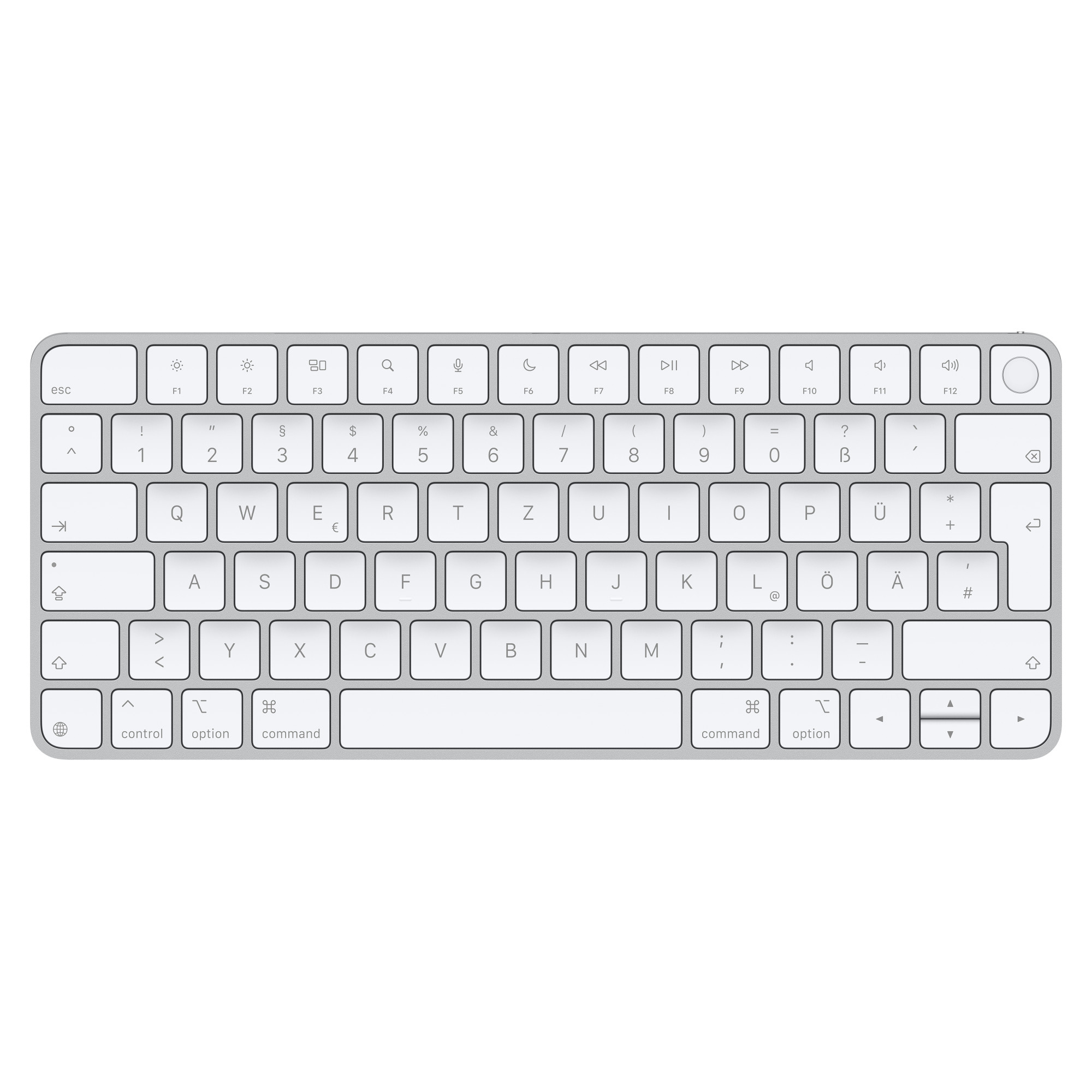 Apple Magic Keyboard (2024) mit Touch ID Tastatur kabellos silber