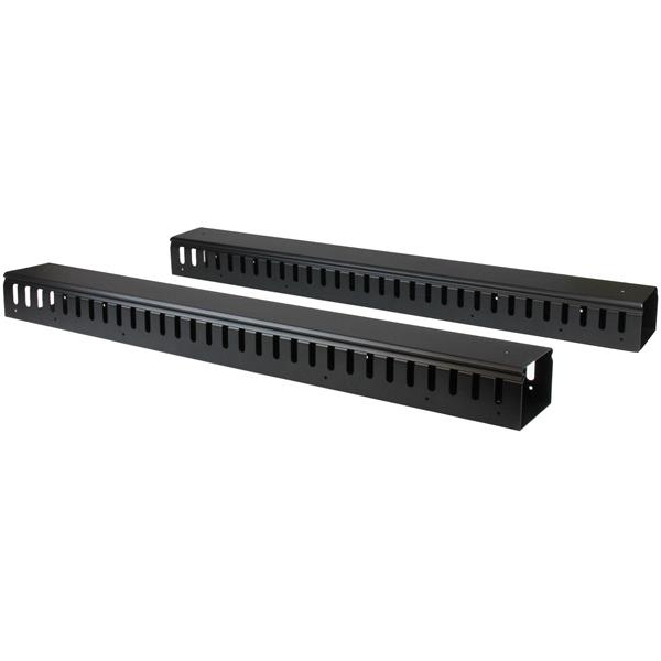 STARTECH.COM Vertikaler Kabelordner mit Finger Duct - 0U - 1,8m - Rack Kabelmanager