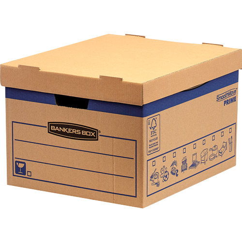 Bankers Box Umzugskartons SmoothMove Prime 44,5 x 38,7 x 29,4 cm, 10 St.