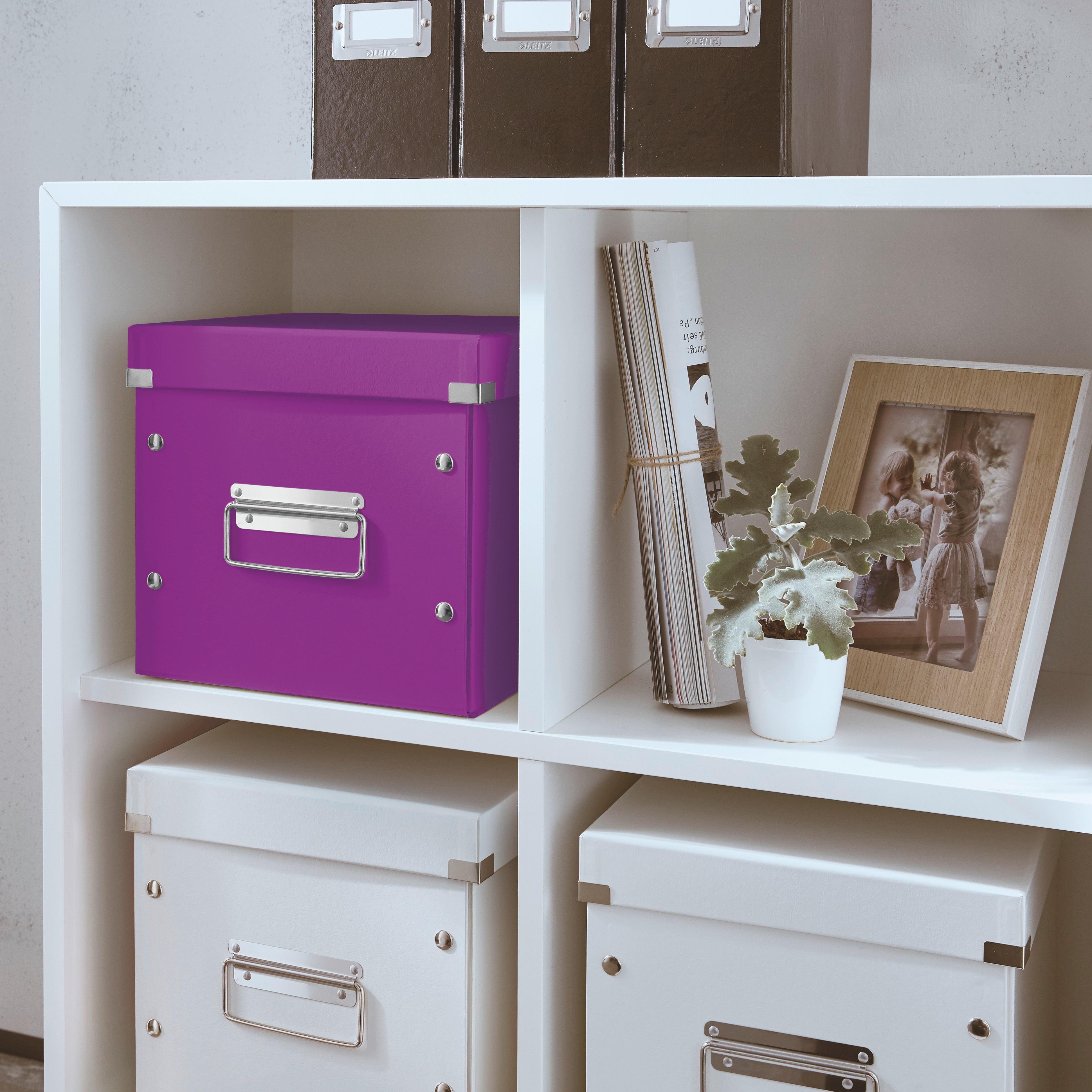 LEITZ Click & Store Aufbewahrungsbox 10,0 l violett 26,0 x 26,0 x 24,0 cm, 1 St.